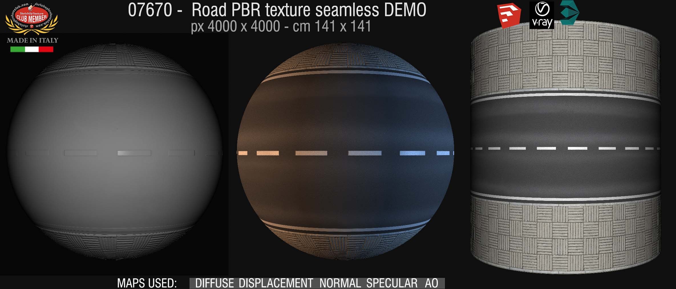 07670 road PBR texture seamless DEMO