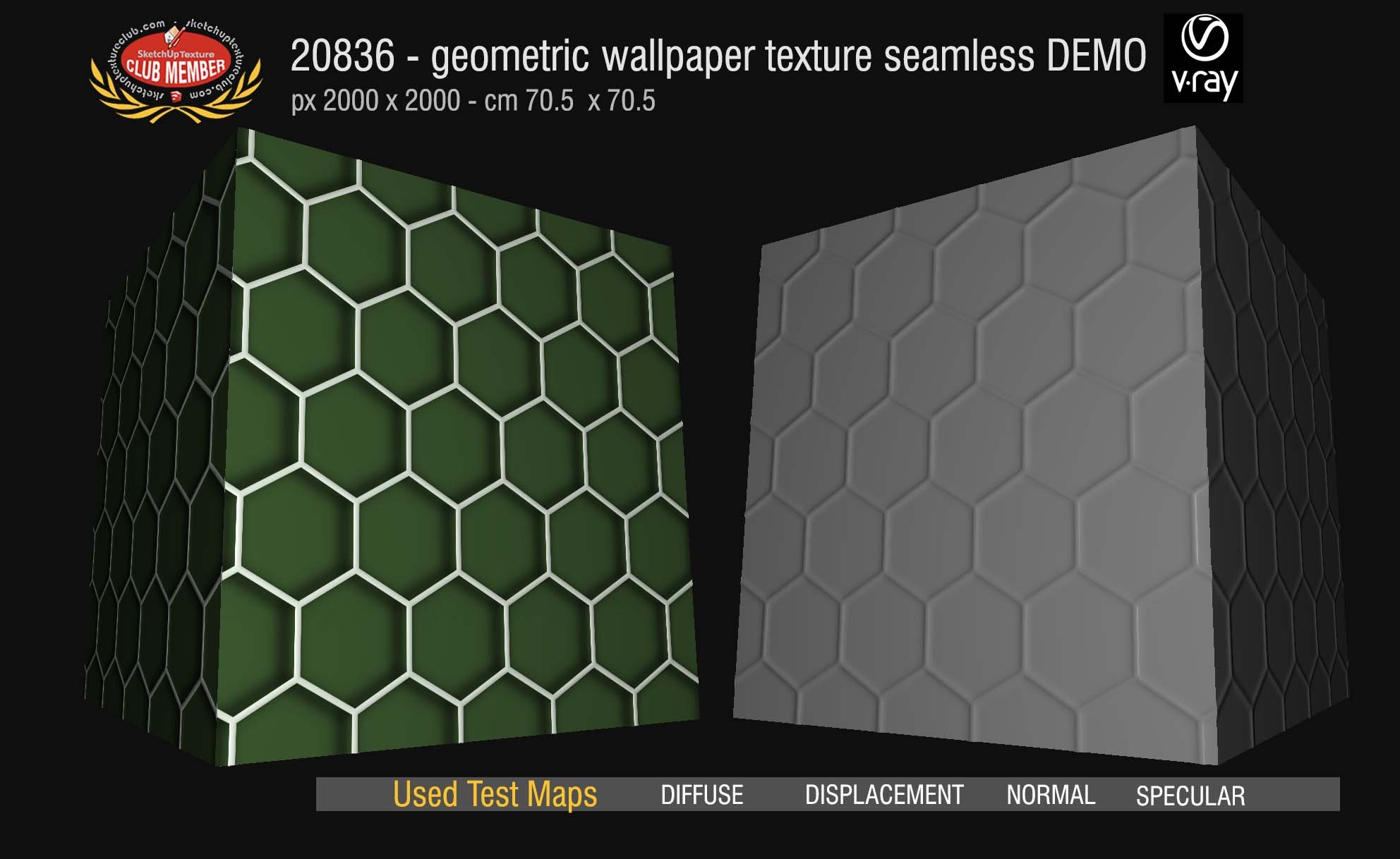 20836 Geometric wallpaper texture seamless and Maps DEMO