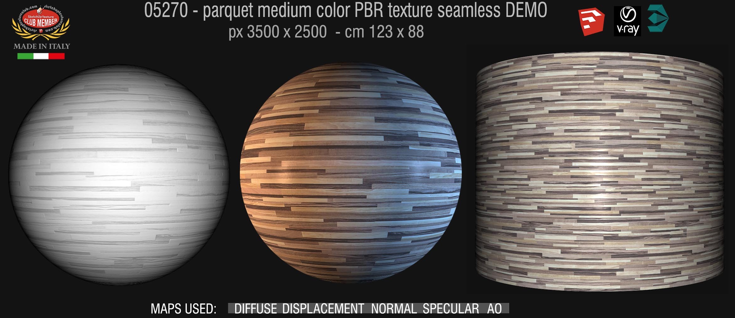 05270 parquet medium color PBR texture seamless DEMO