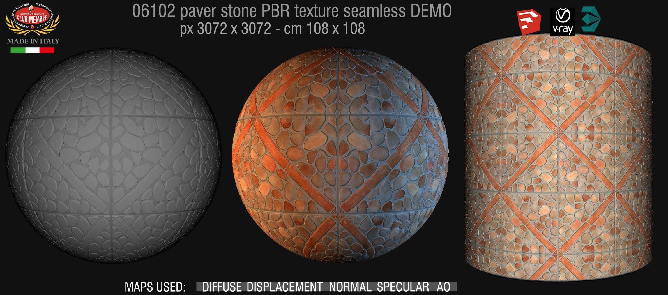 06102 paver stone PBR texture seamless DEMO
