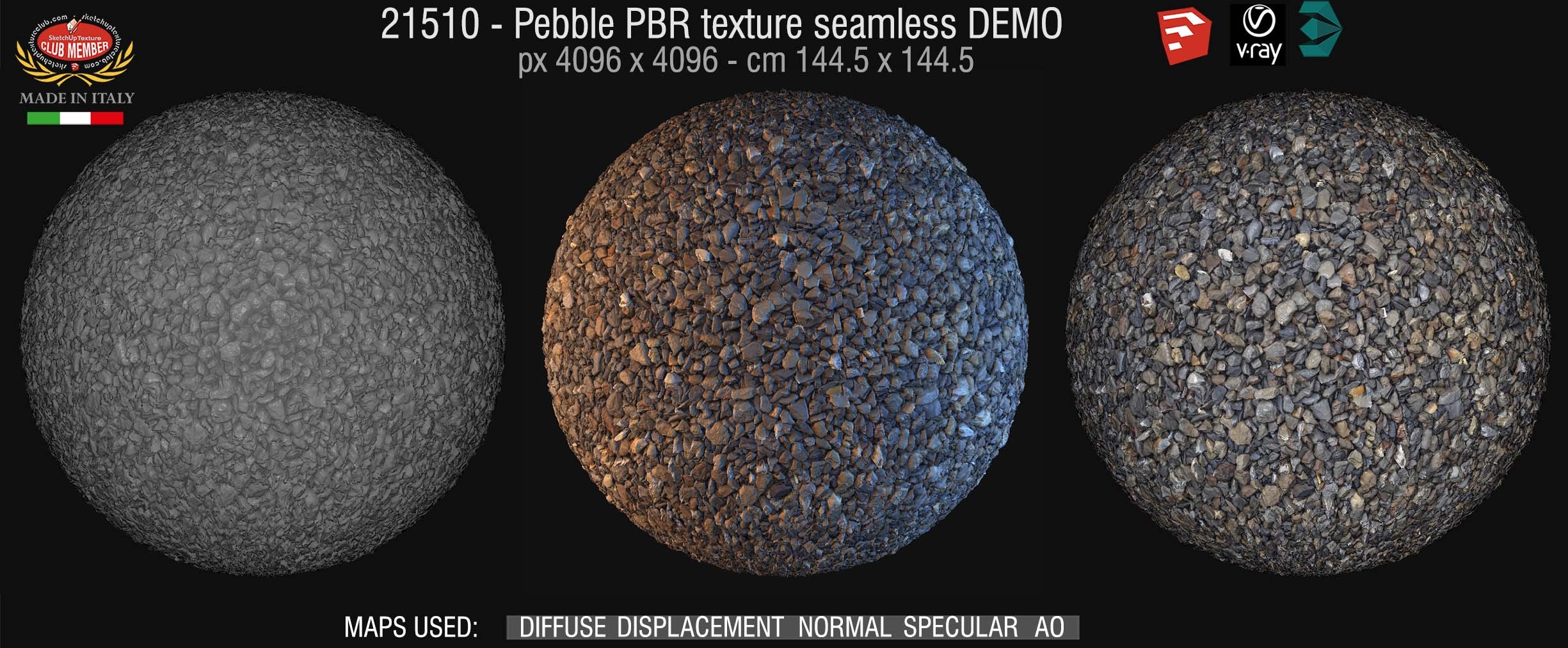 Pebbles PBR texture texture seamless DEMO