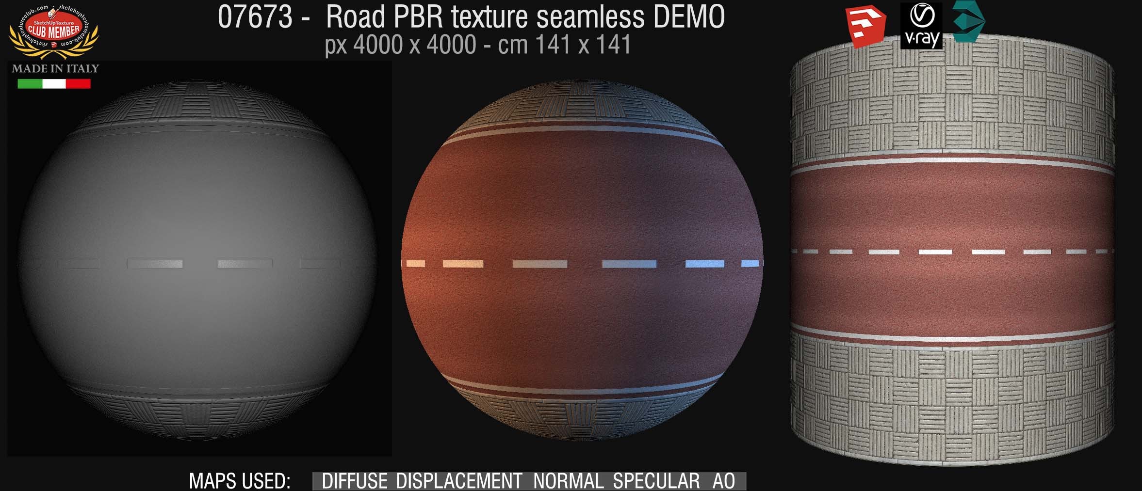 07673 Road PBR texture seamless DEMO