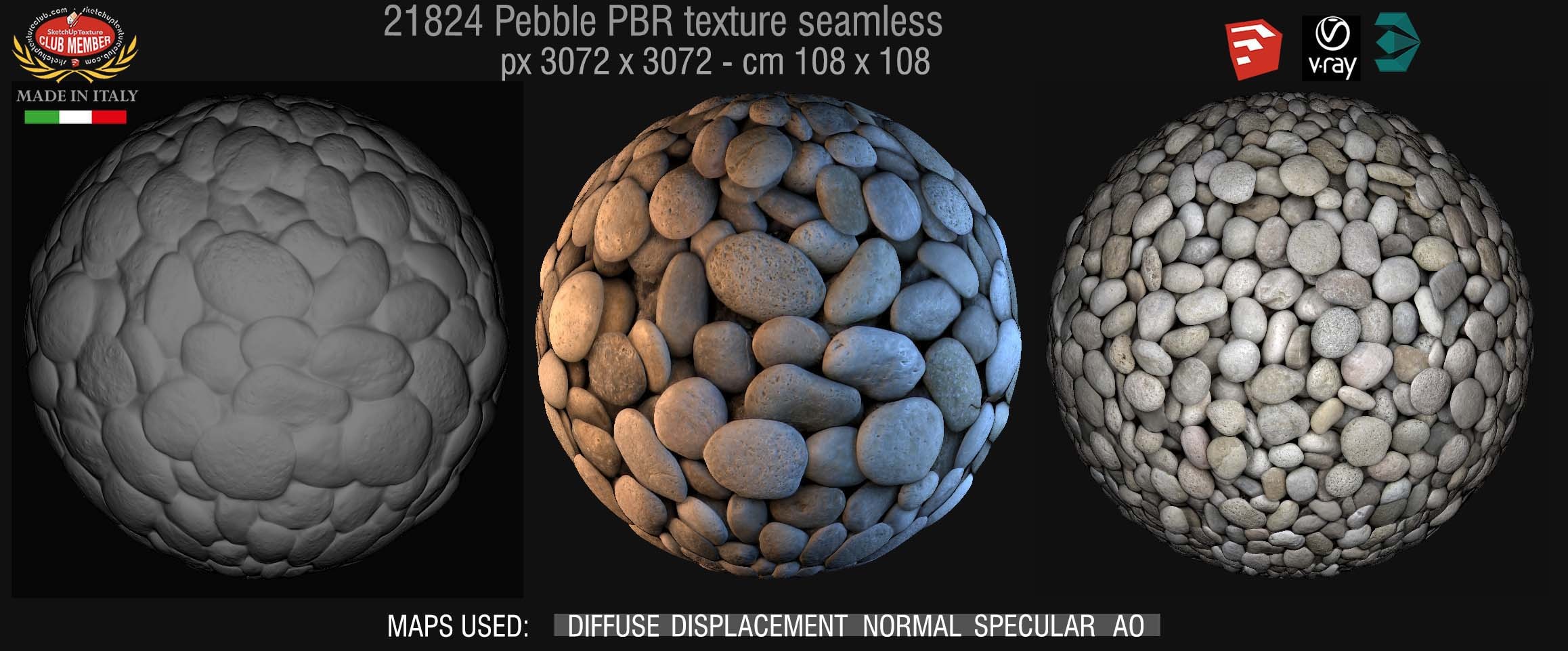 21824 Pebbles PBR texture texture seamless DEMO