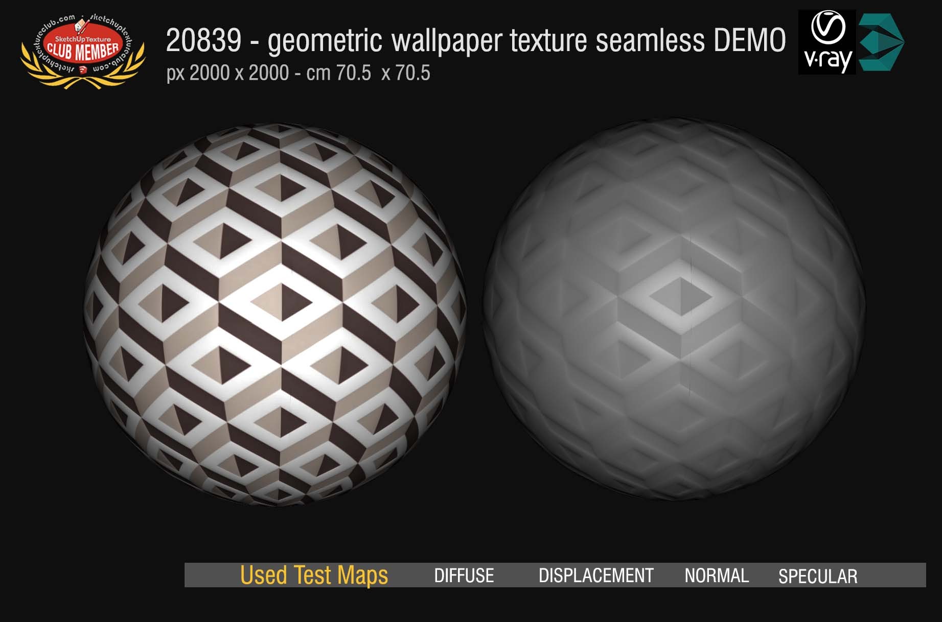 20839 Geometric wallpaper texture seamless and Maps DEMO