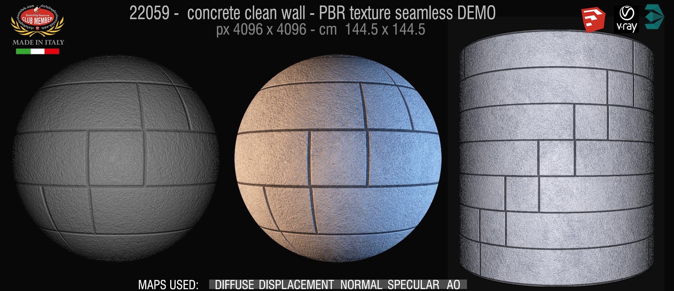 22059 concrete clean wall pbr texture-seamless DEMO