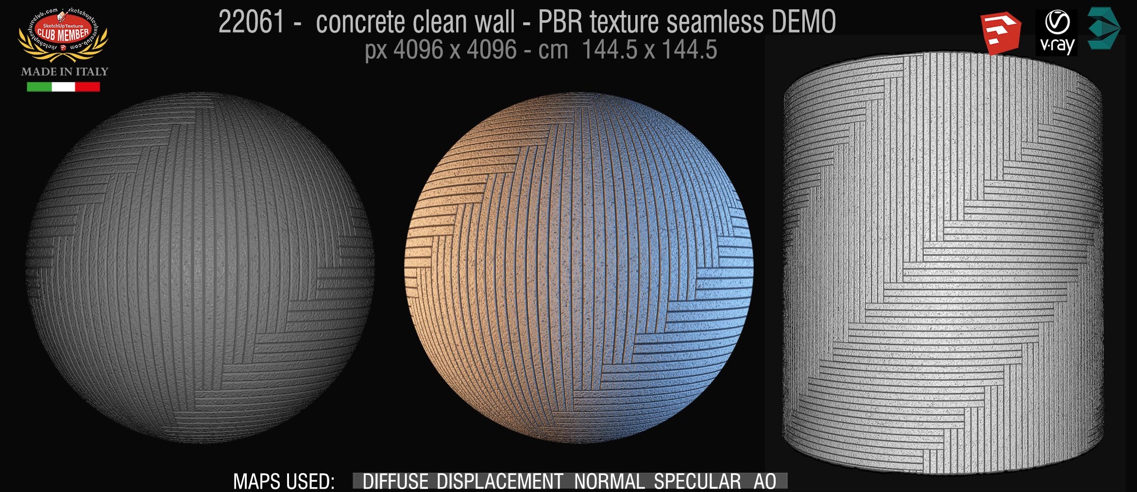 22061 concrete clean wall pbr texture-seamless DEMO