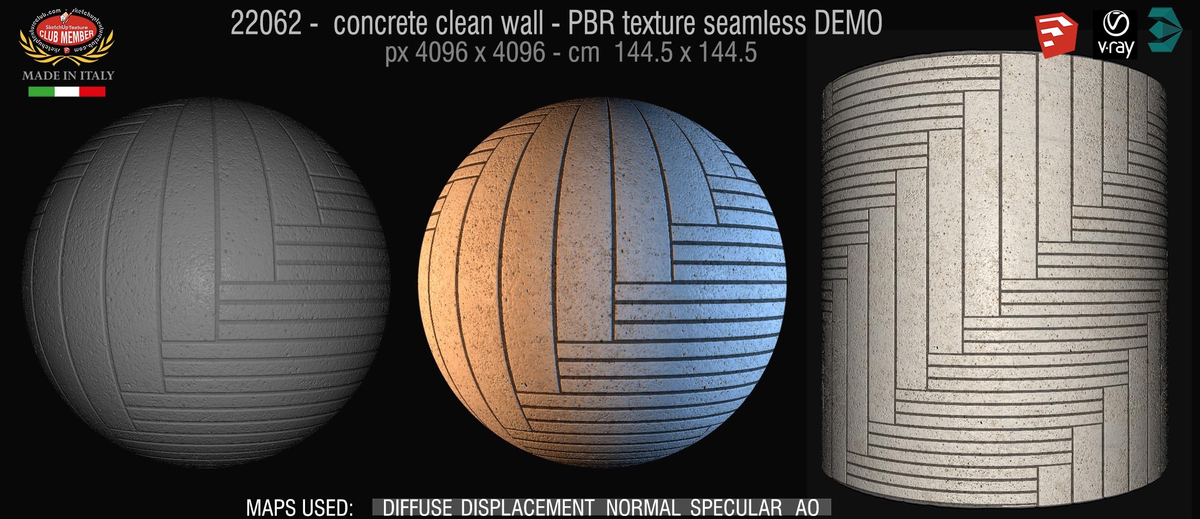 22062 concrete clean wall pbr texture-seamless DEMO