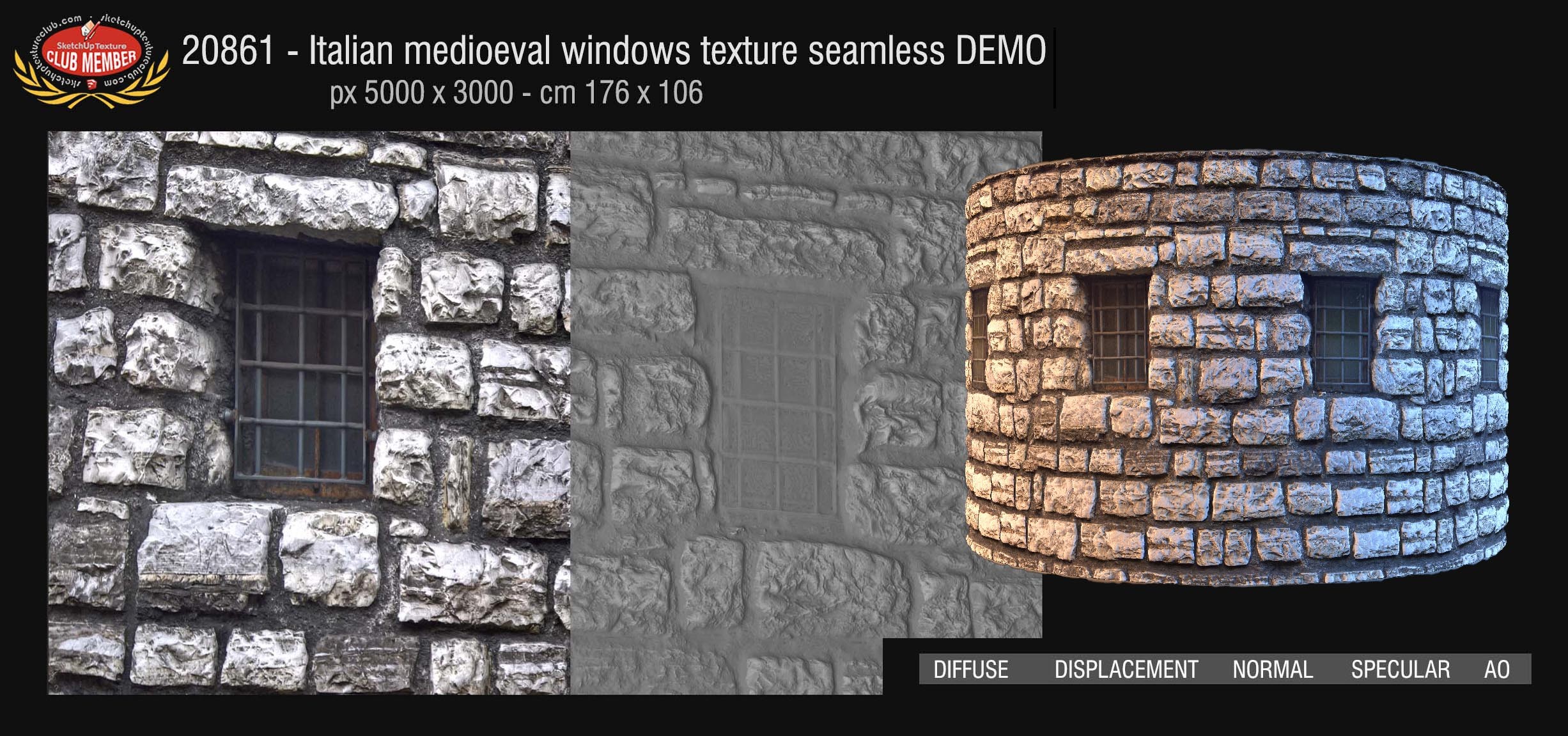 20861 159_medieval windows pbr texture seamless DEMO