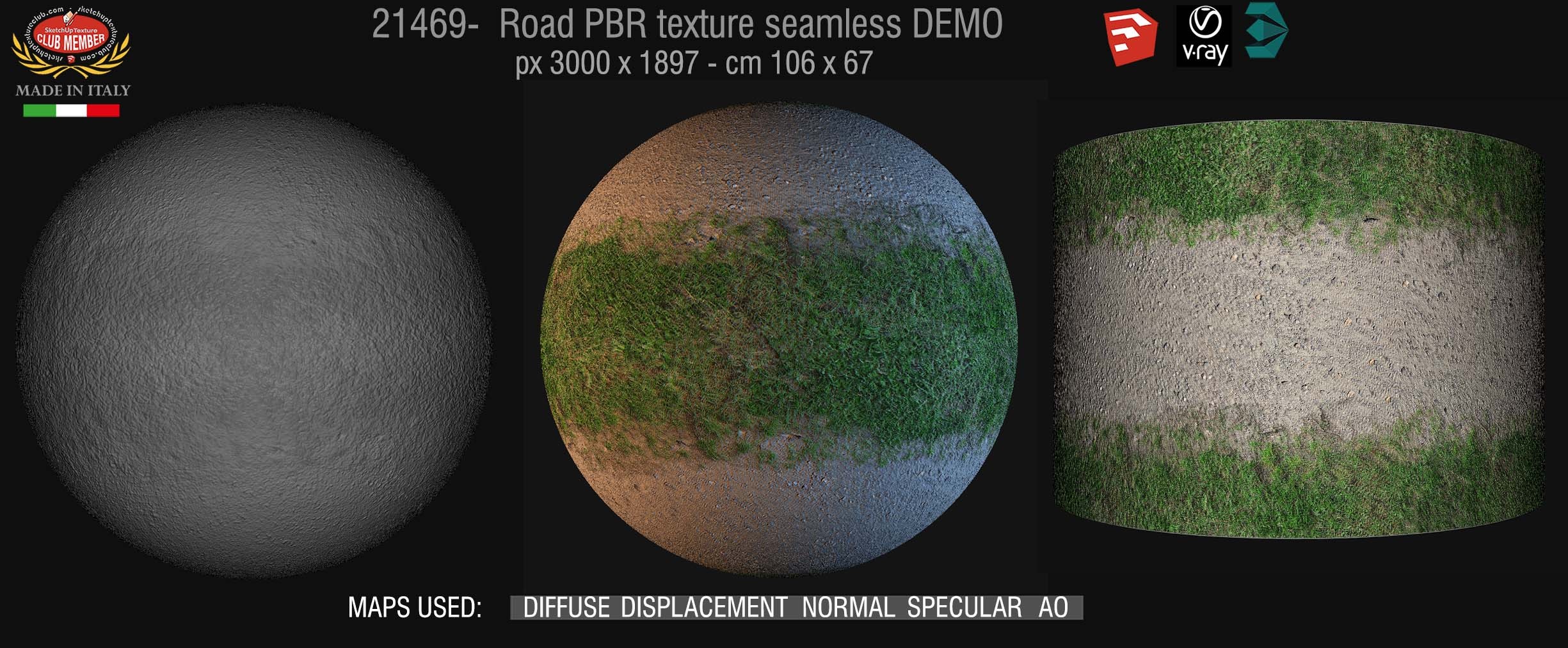 20469 Dirt road PBR texture seamless DEMO