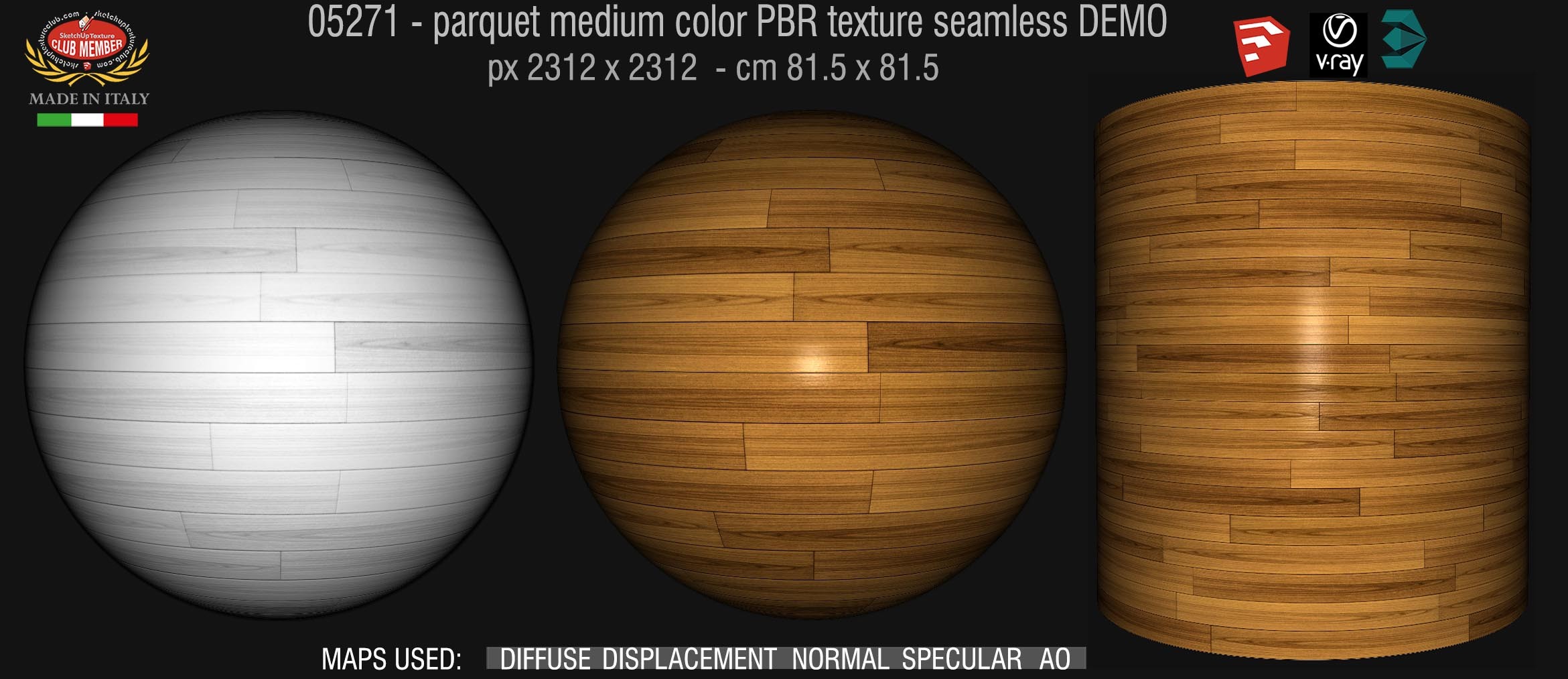 05271 parquet medium color PBR texture seamless DEMO