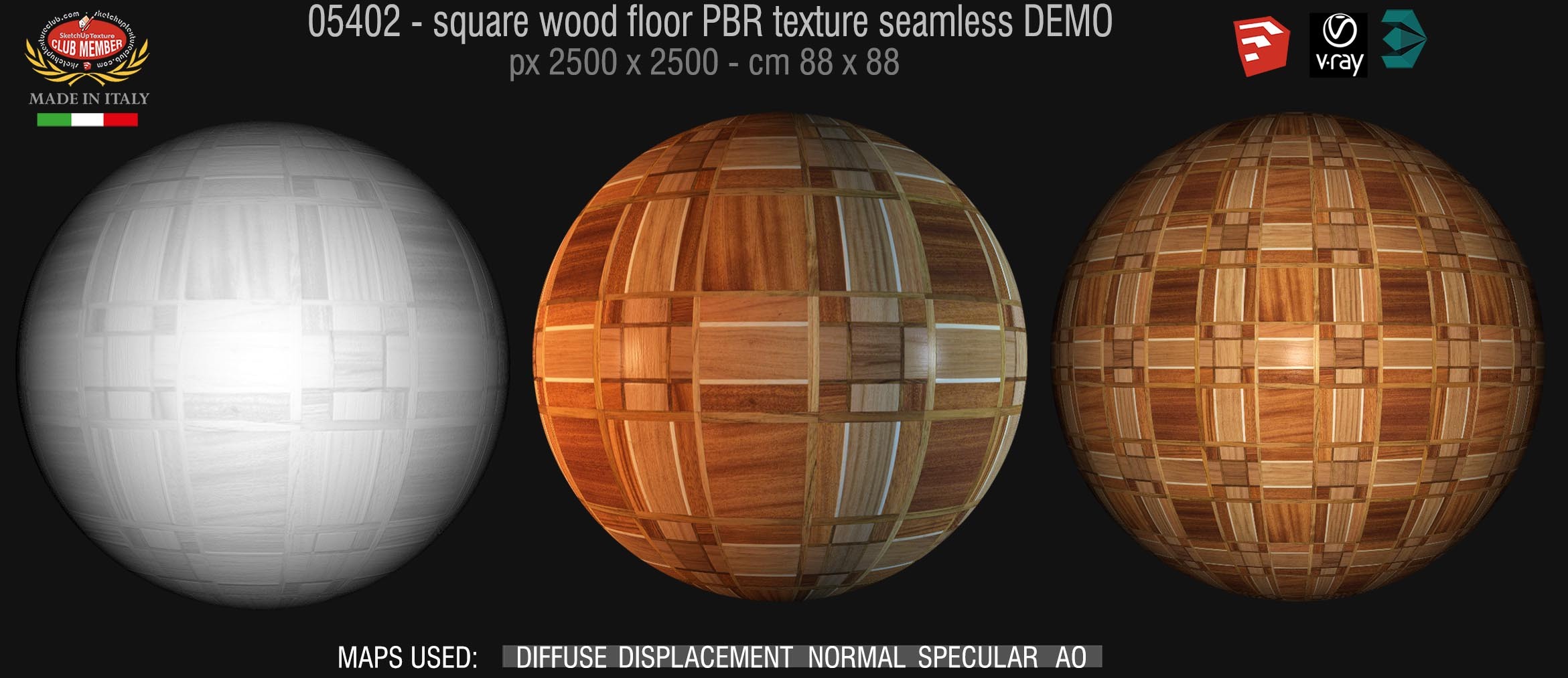 05402 square wood floor PBR texture seamless DEMO