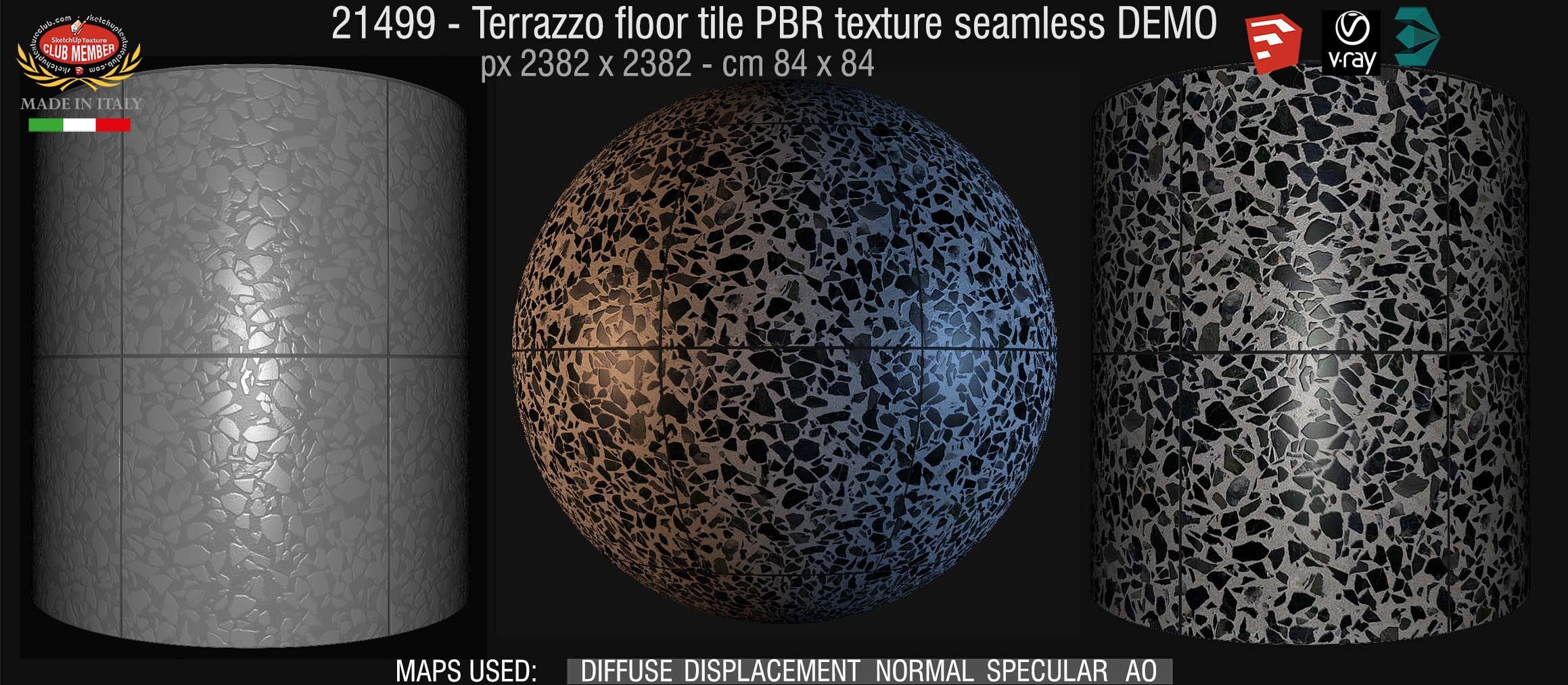 21499 terrazzo floor tile PBR texture seamless DEMO