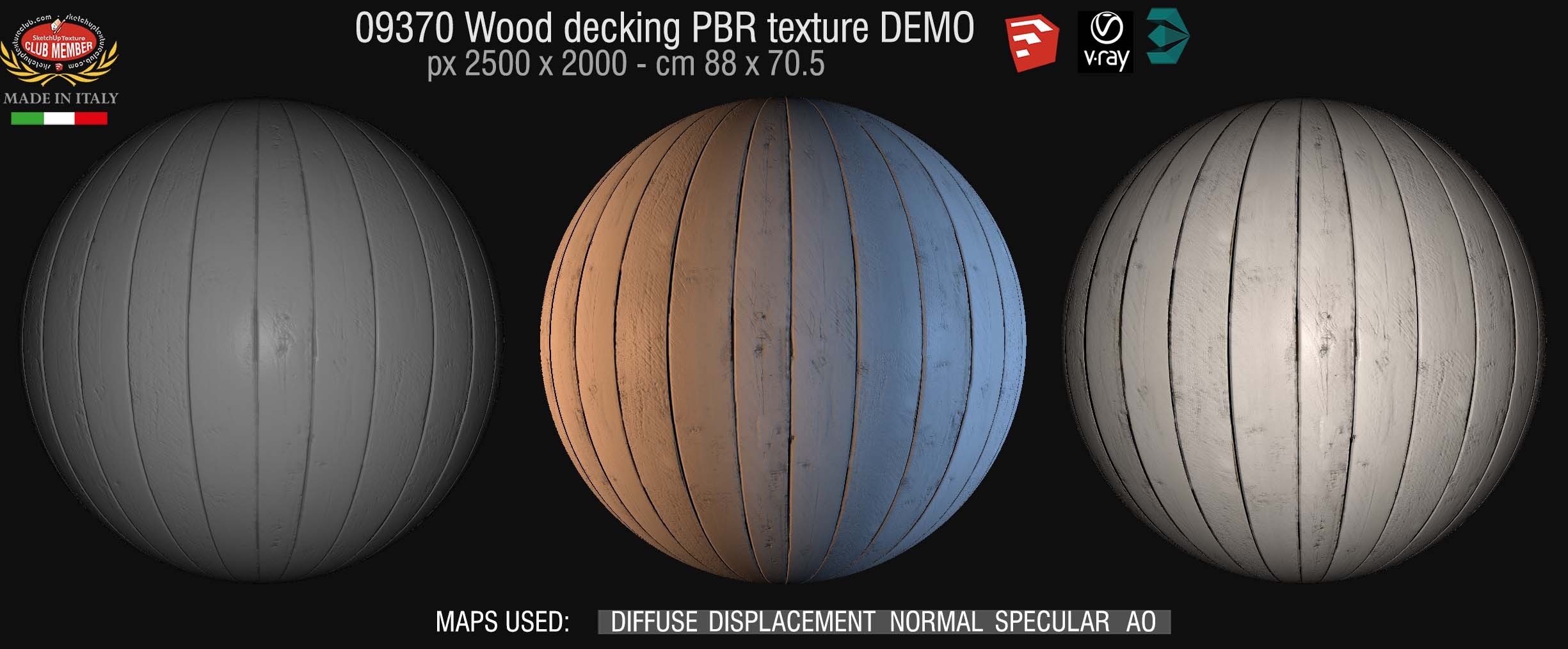 09370 Wood decking PBR texture seamless DEMO