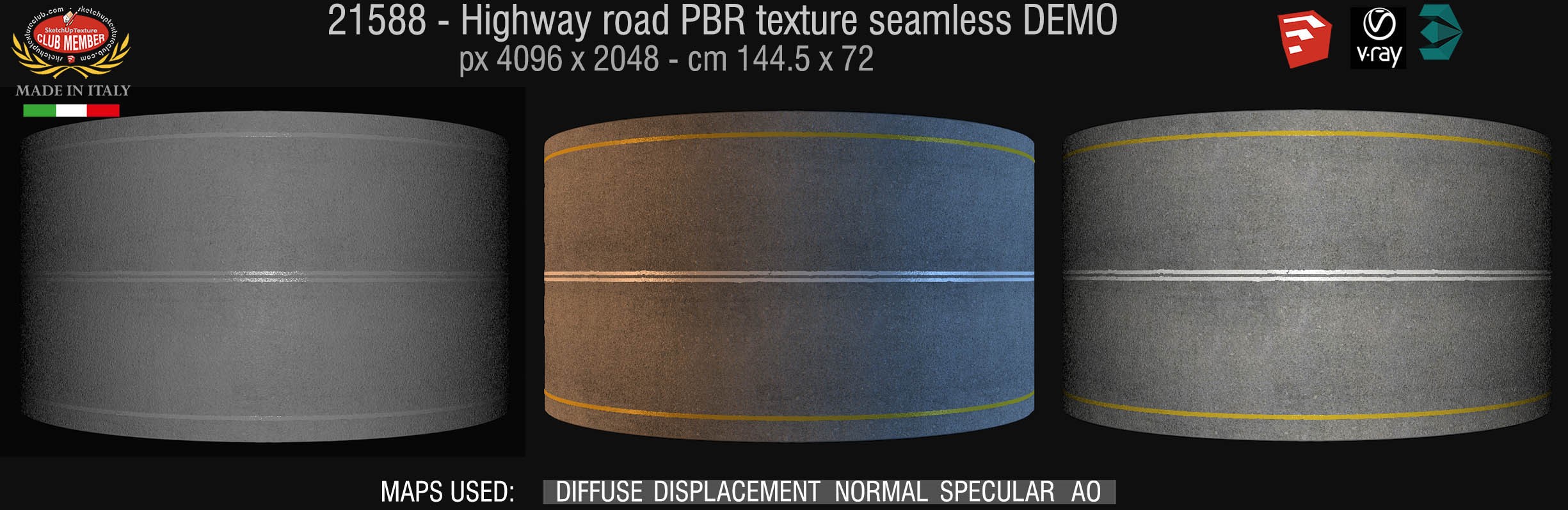 21588 Highway road PBR texture-seamless DEMO