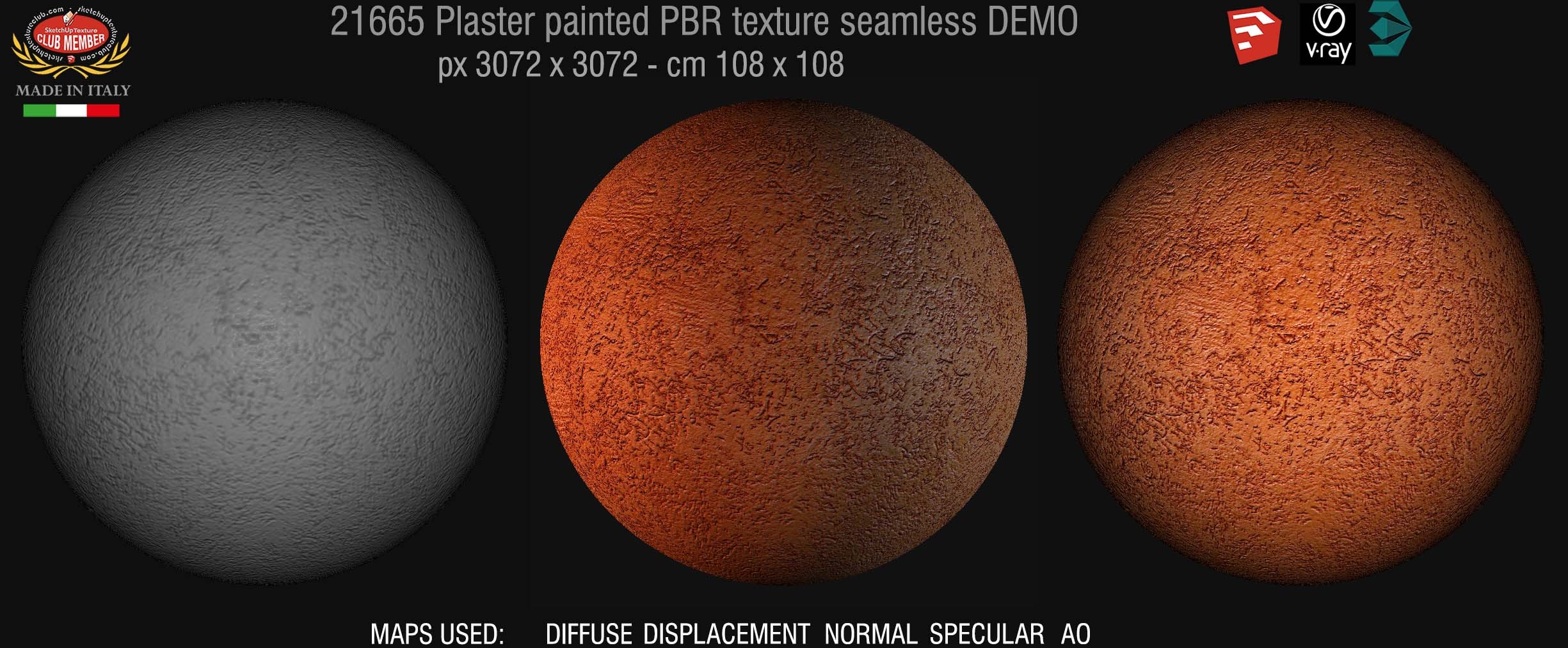 21665 plaster painted PBR texture seamless DEMO