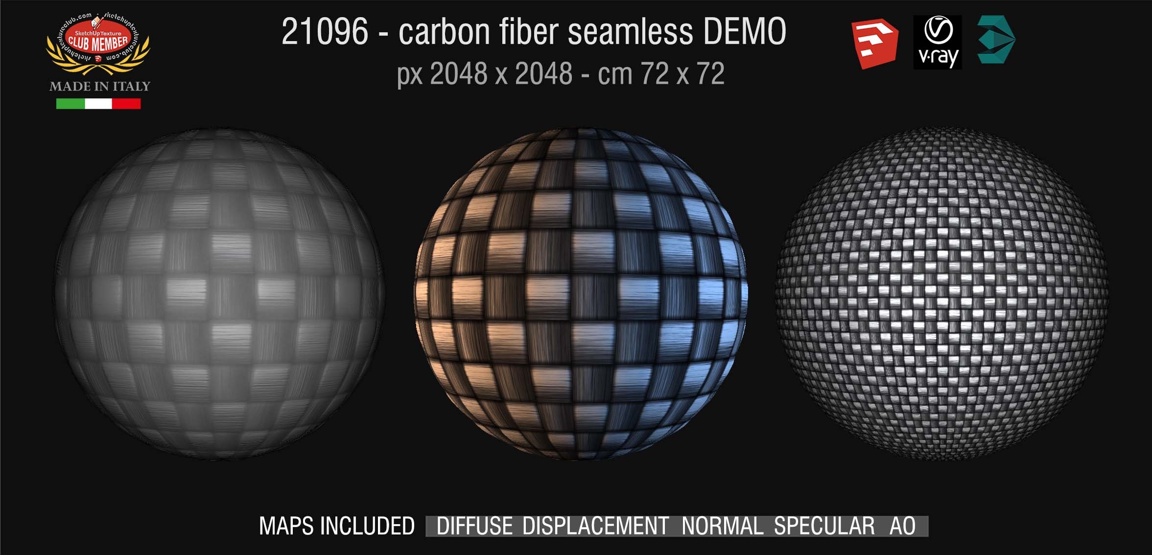 21096 Carbon fiber PBR texture seamless DEMO