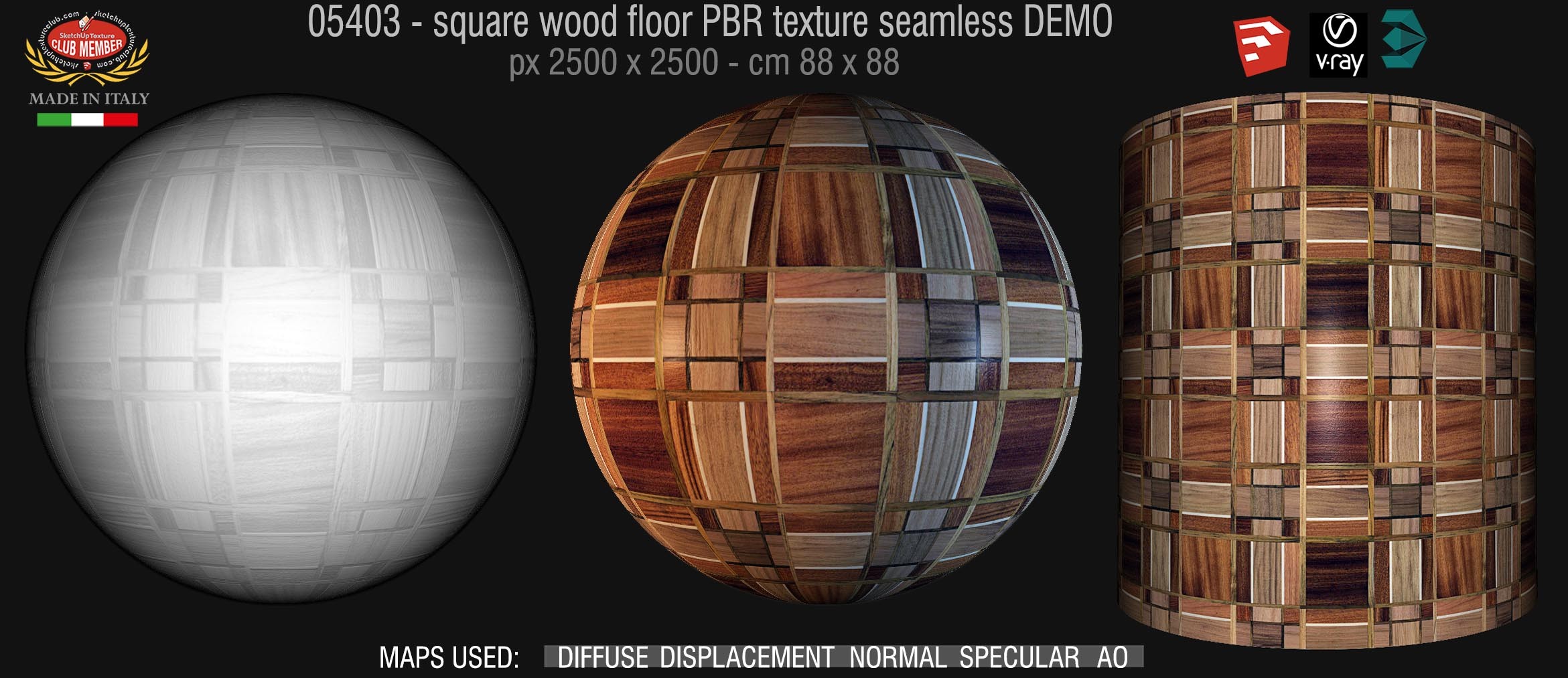 05403 square wood floor PBR texture seamless DEMO