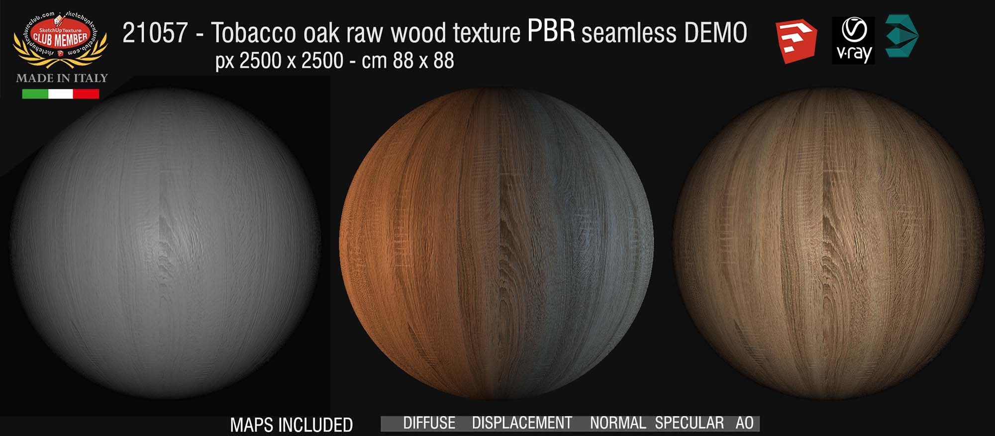 21057Tobacco oak raw wood texture seamless DEMO