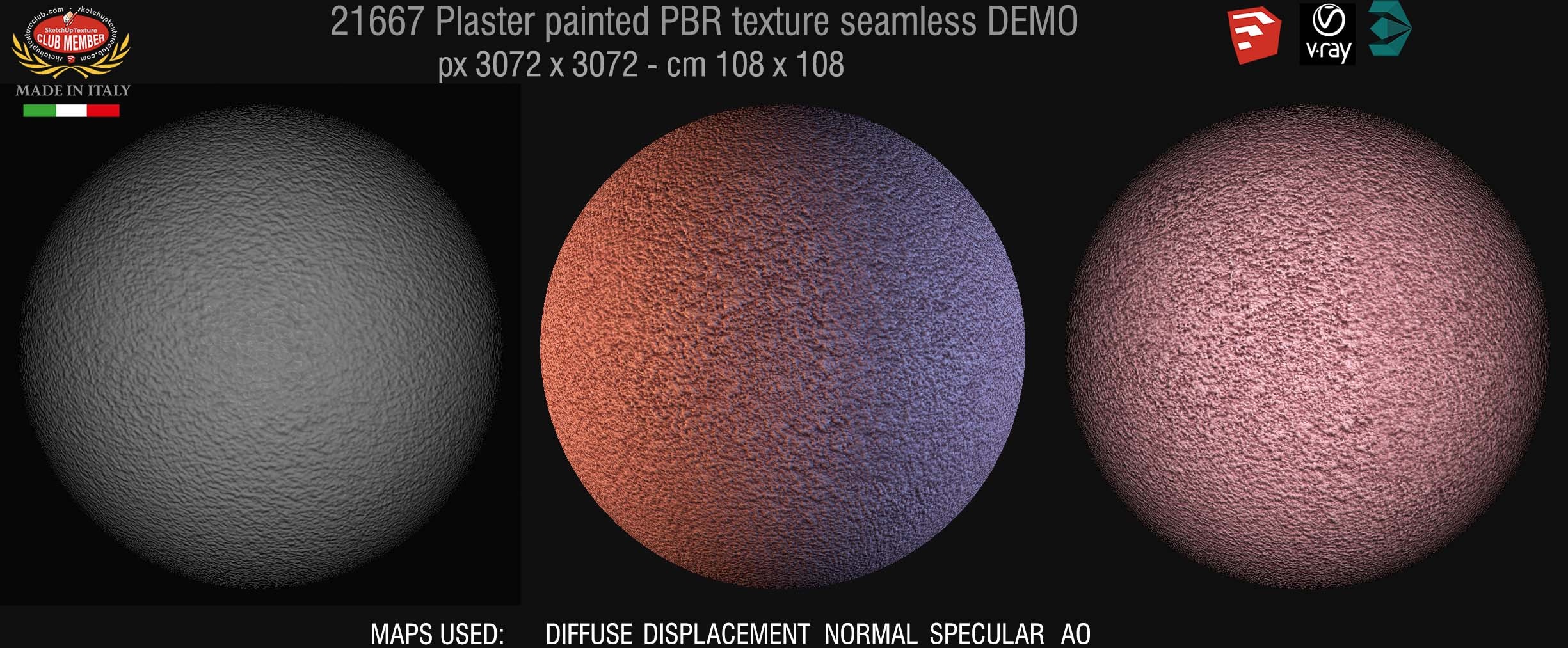 21667 plaster painted PBR texture seamless DEMO