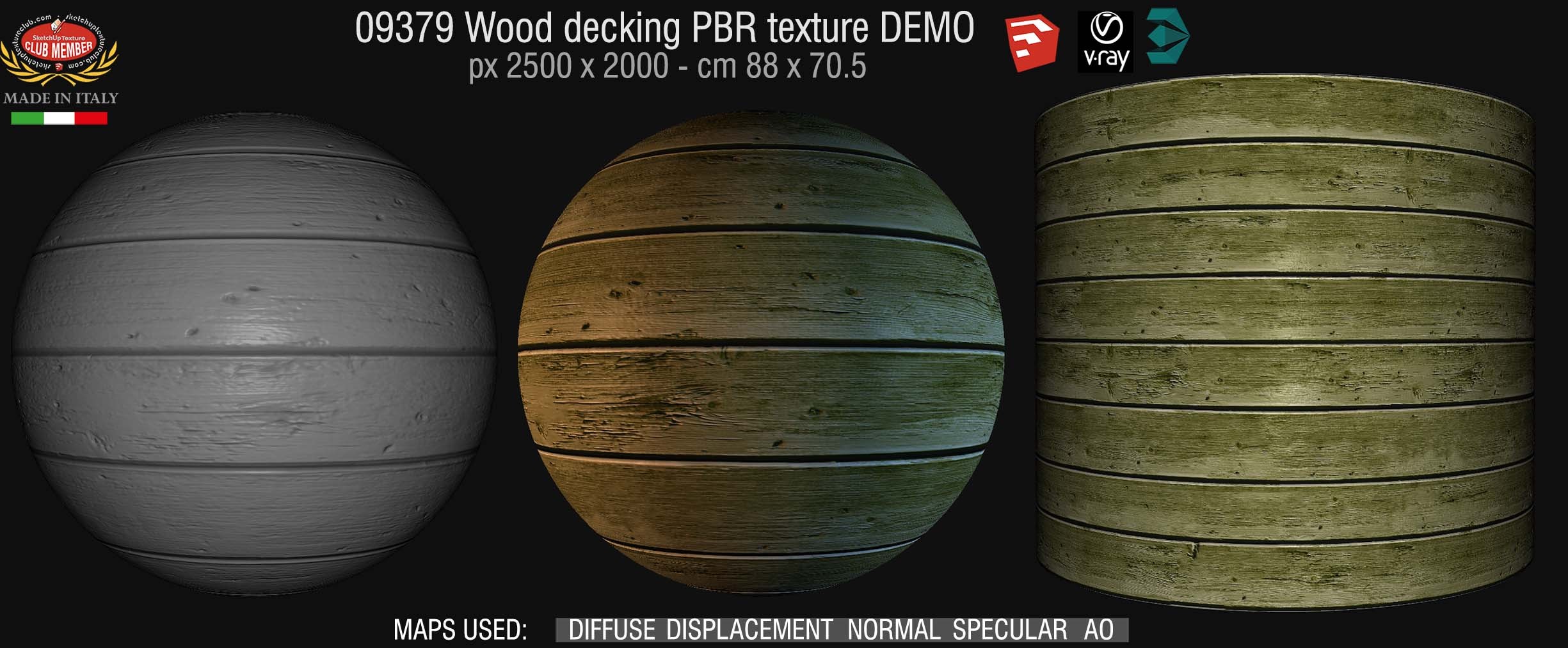 09379  Wood decking PBR texture seamless DEMO