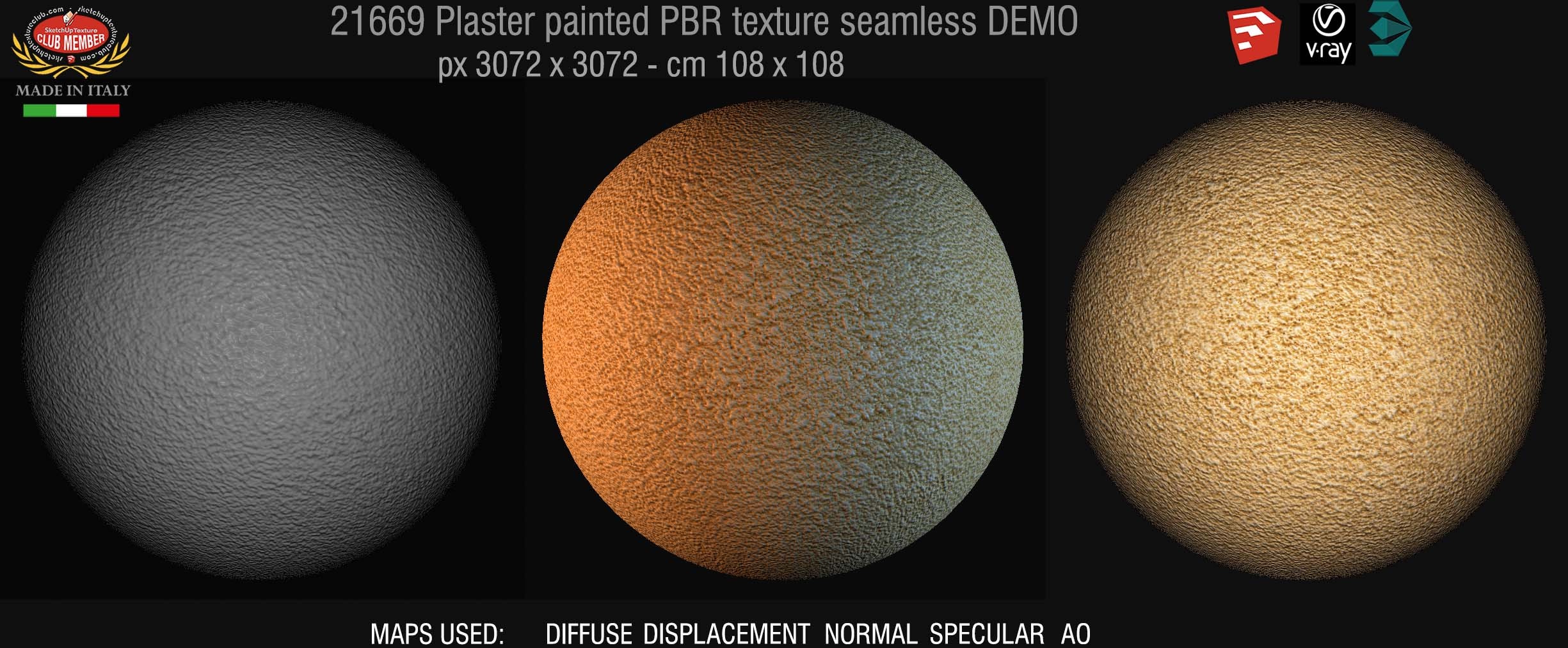 21669 plaster painted PBR texture seamless DEMO