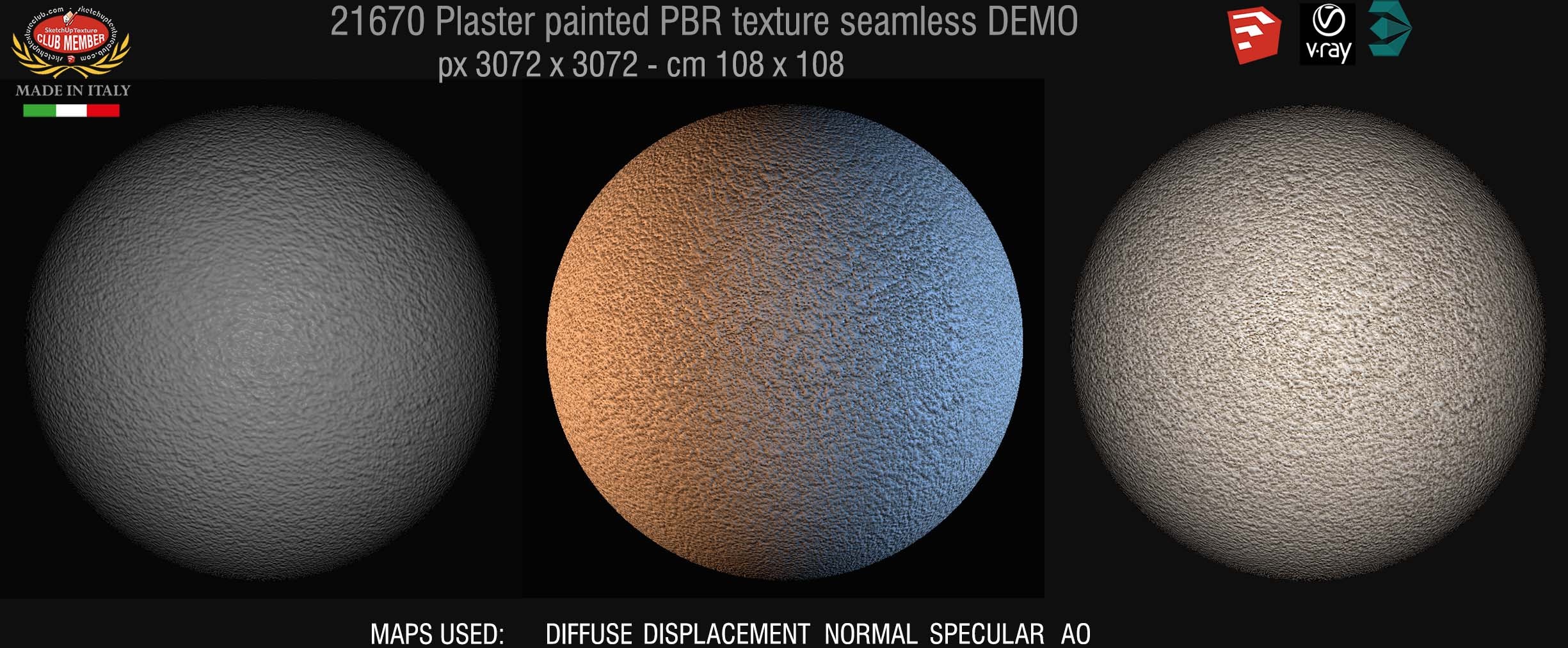 21670 plaster painted PBR texture seamless DEMO