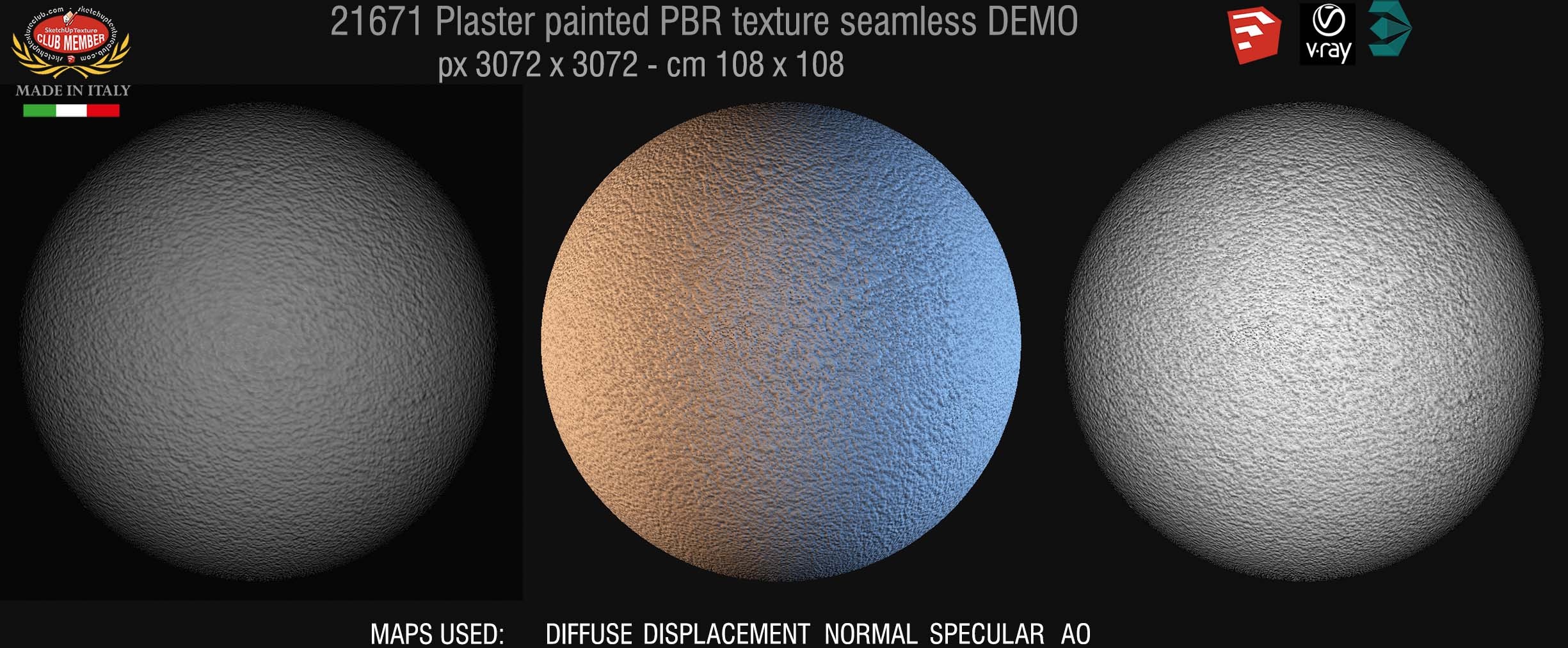 21671 plaster painted PBR texture seamless DEMO