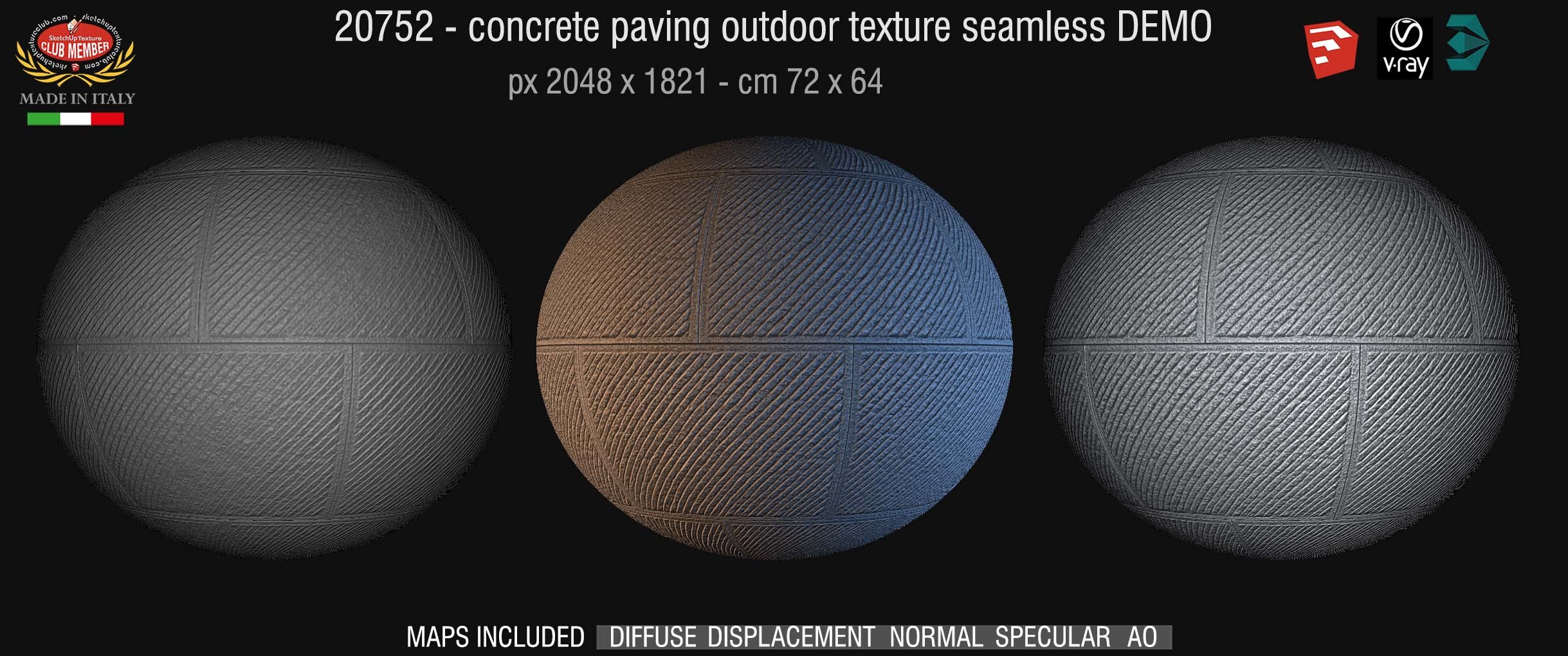 20752 Concrete paving outdoor texture & maps DEMO