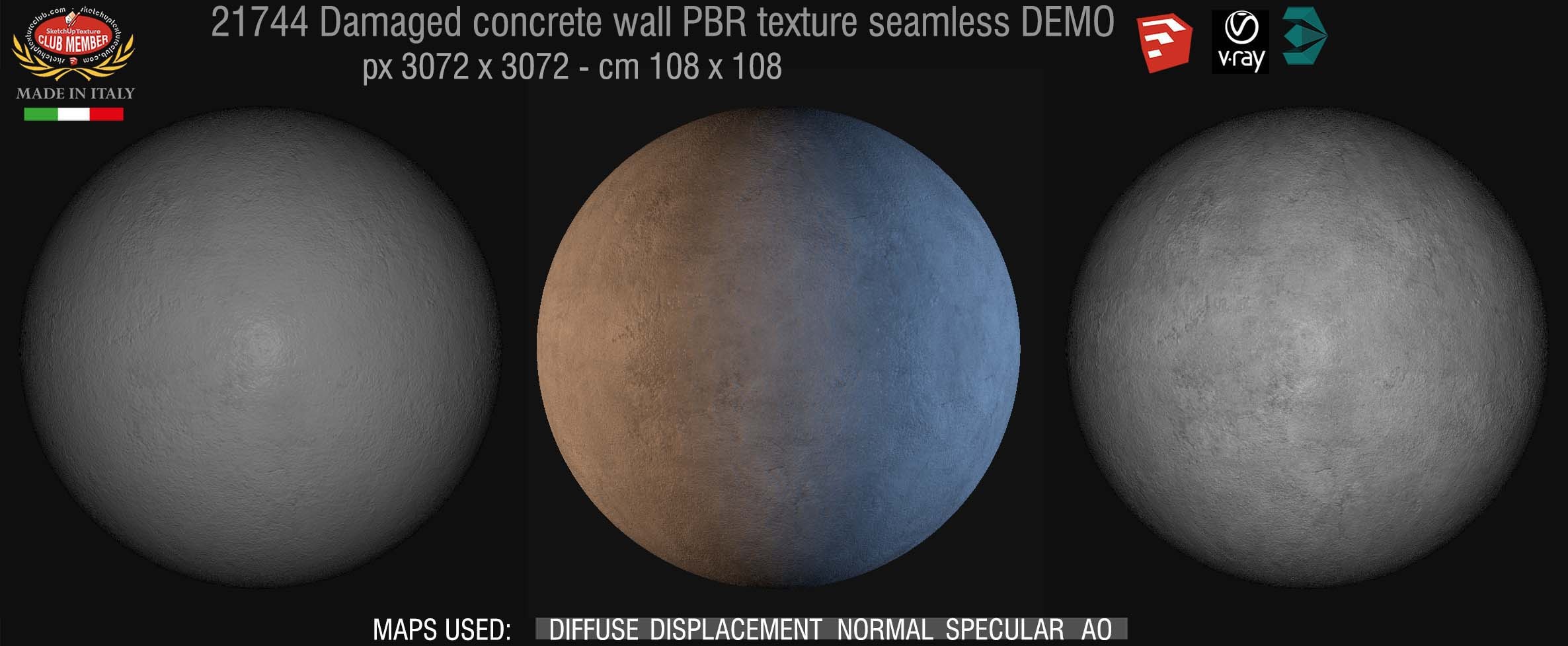 21744 wall concrete bare PBR texture seamless DEMO