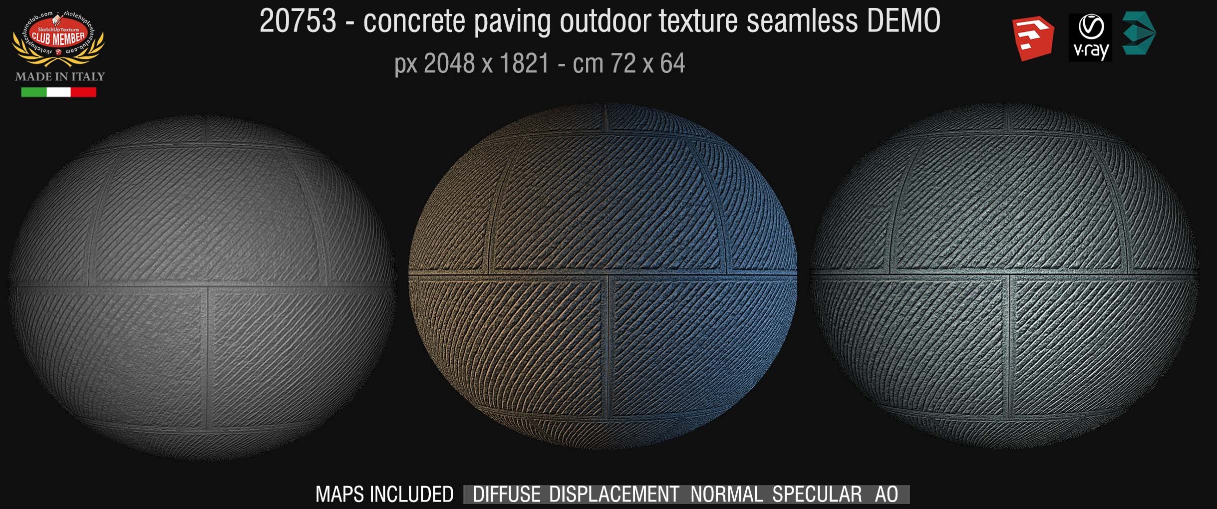 20753 Concrete paving outdoor texture & maps DEMO