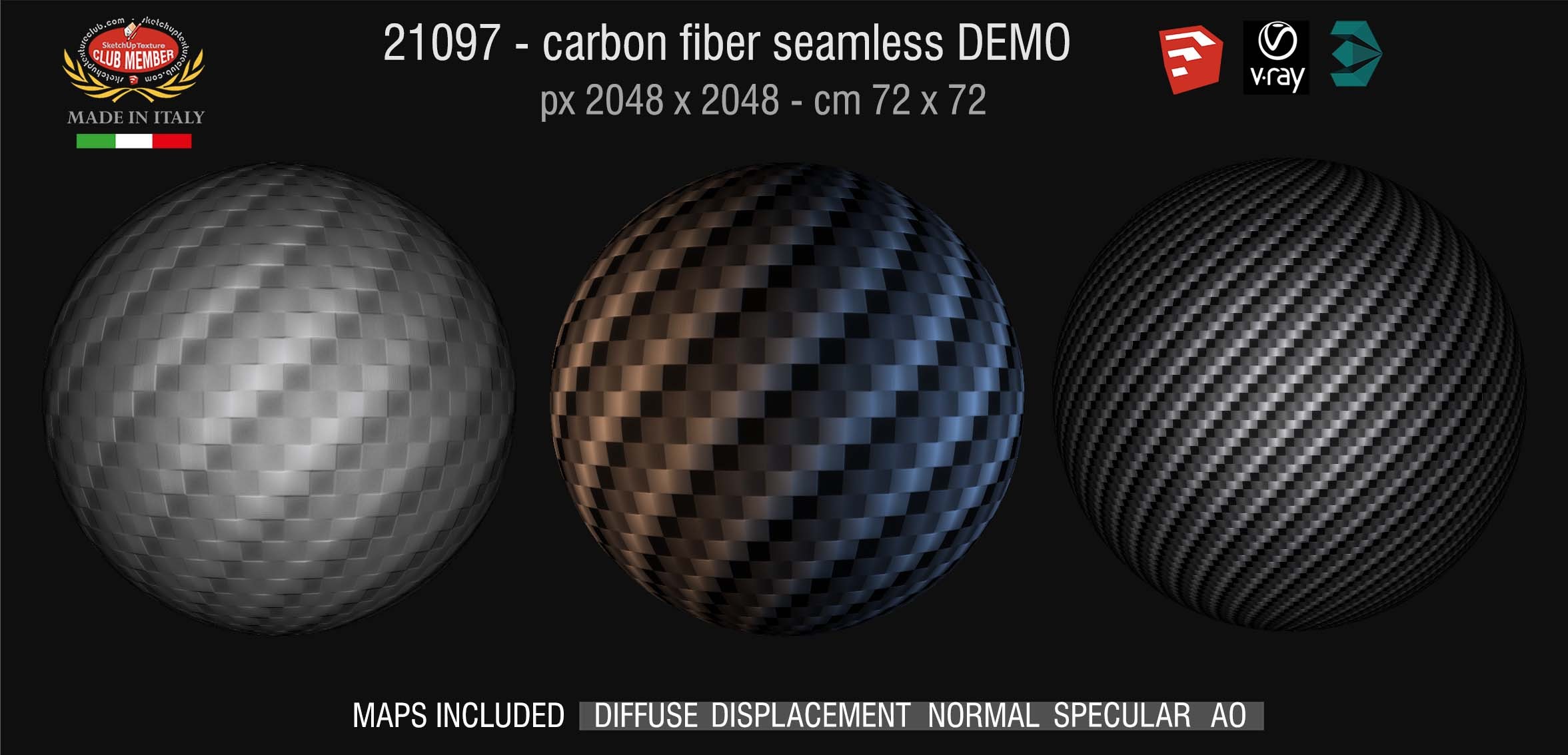 21097 Carbon fiber PBR texture seamless DEMO