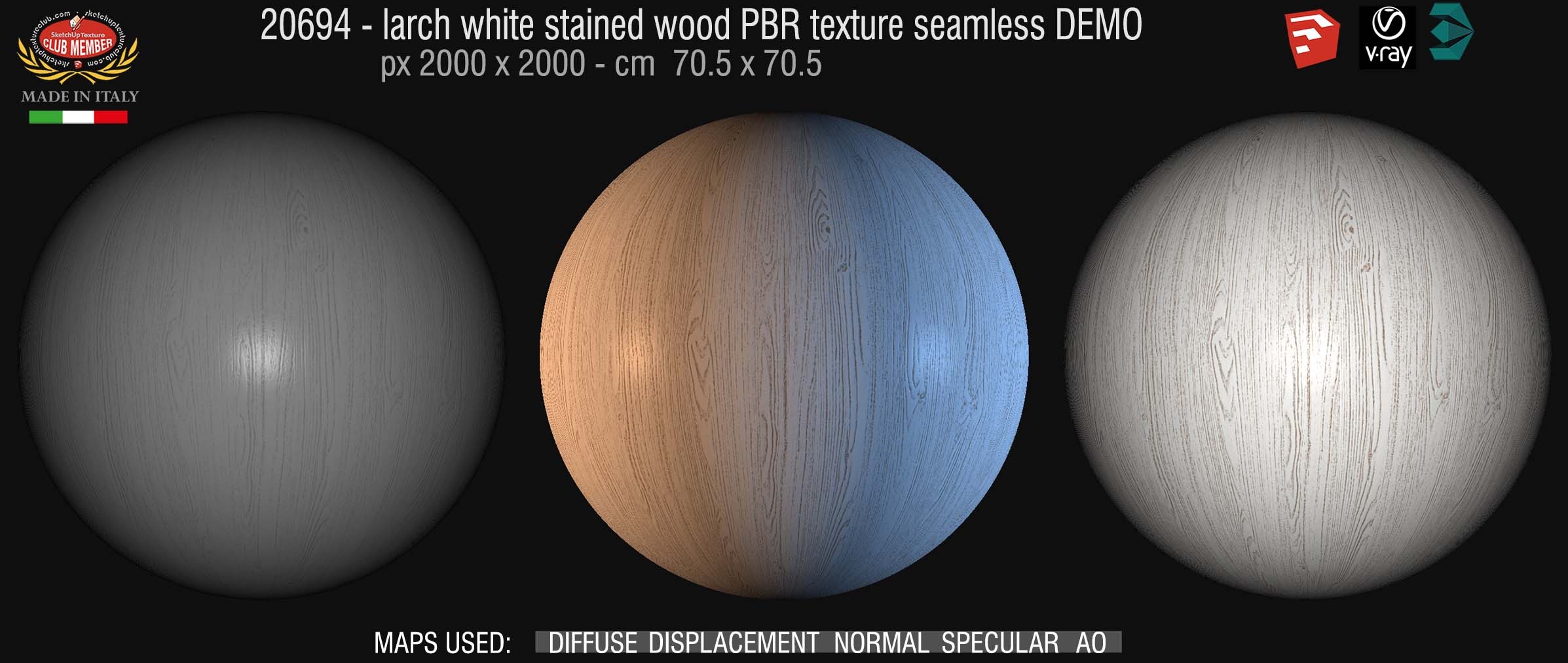 20694 larch white stained wood PBR texture seamless DEMO