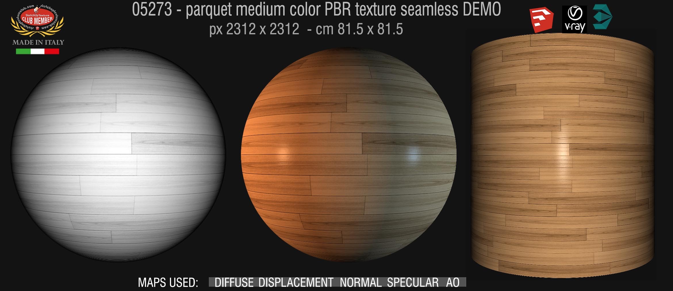 05273 parquet medium color PBR texture seamless DEMO