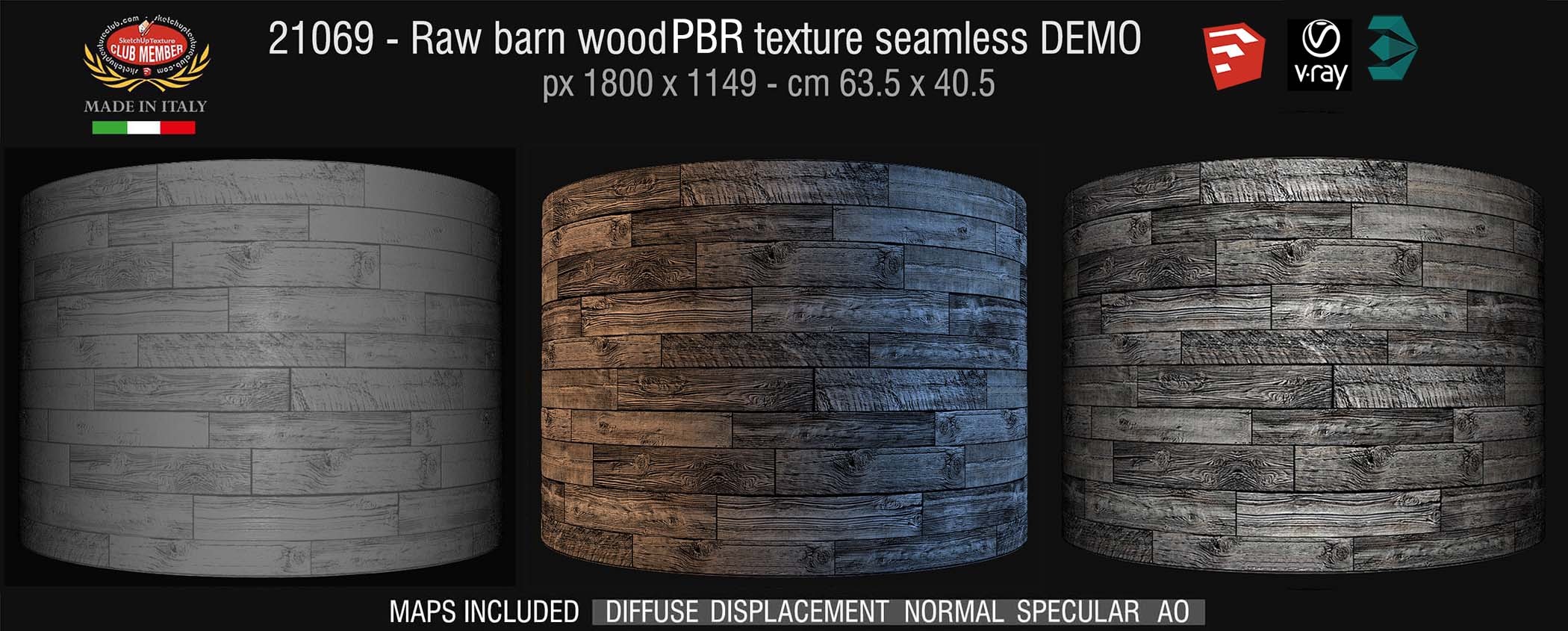 21069 Raw barn wood texture PBR seamless DEMO