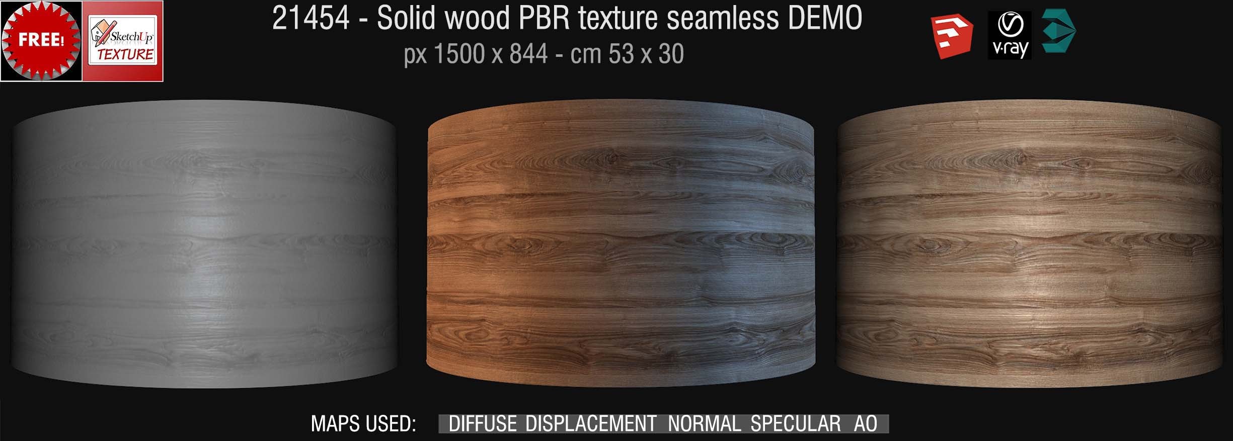 21454 Solid wood PBR texture seamless DEMO