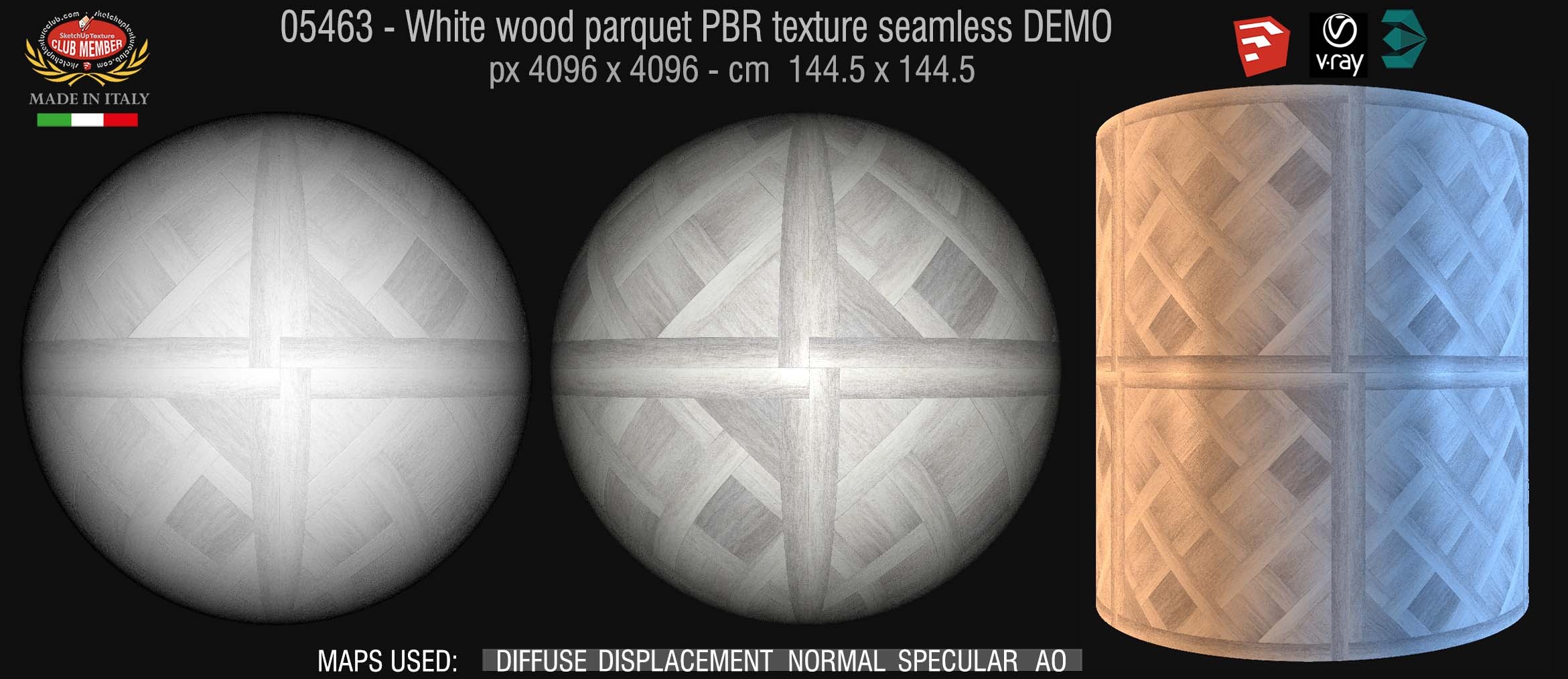 05463 white parquet PBR texture seamless DEMO