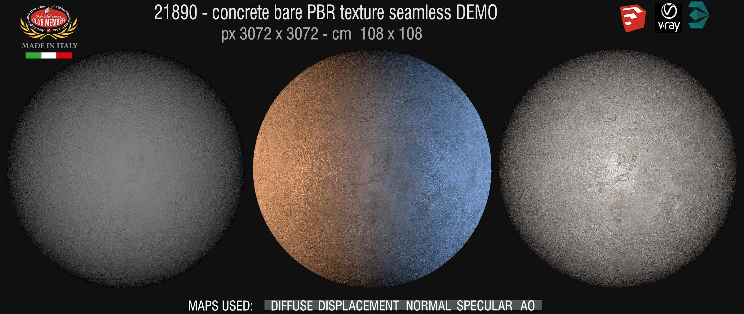 21889 concrete bare PBR texture seamless DEMO