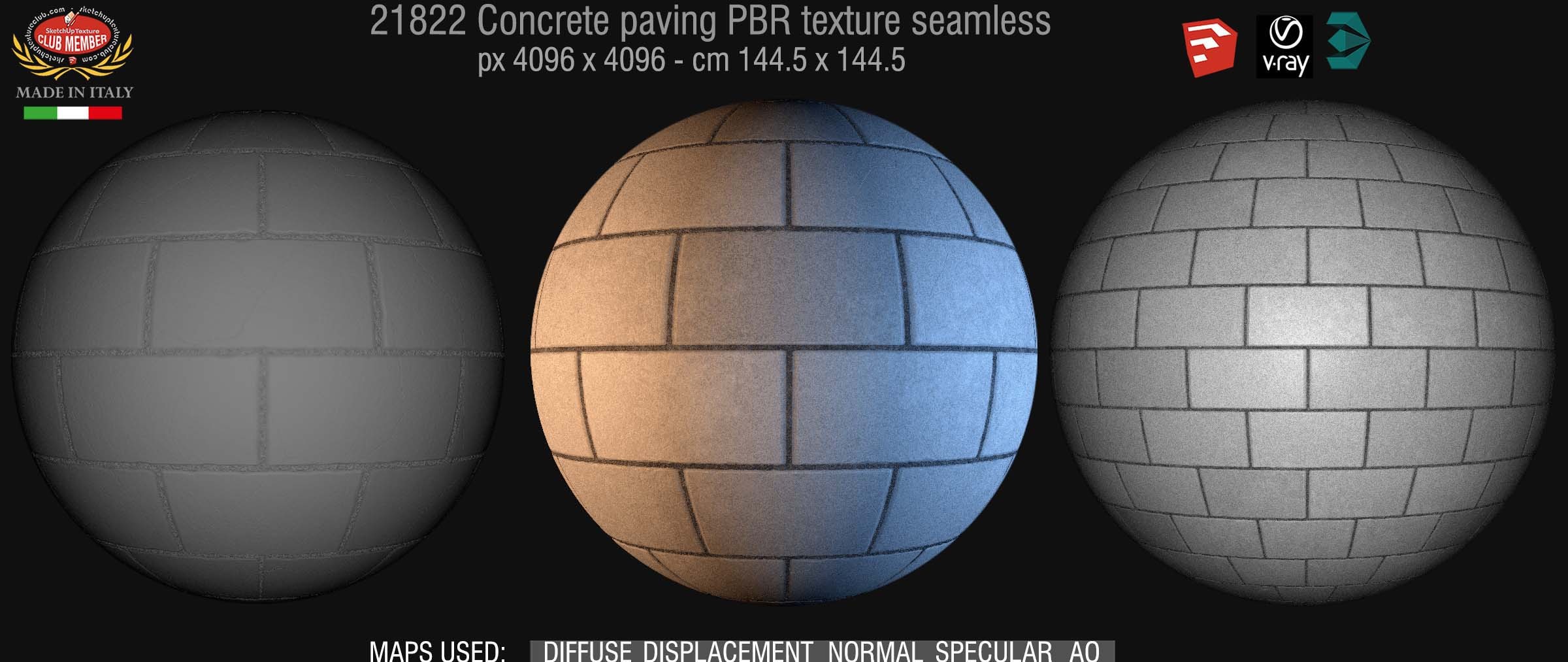 21822 concrete paving PBR texture seamless DEMO