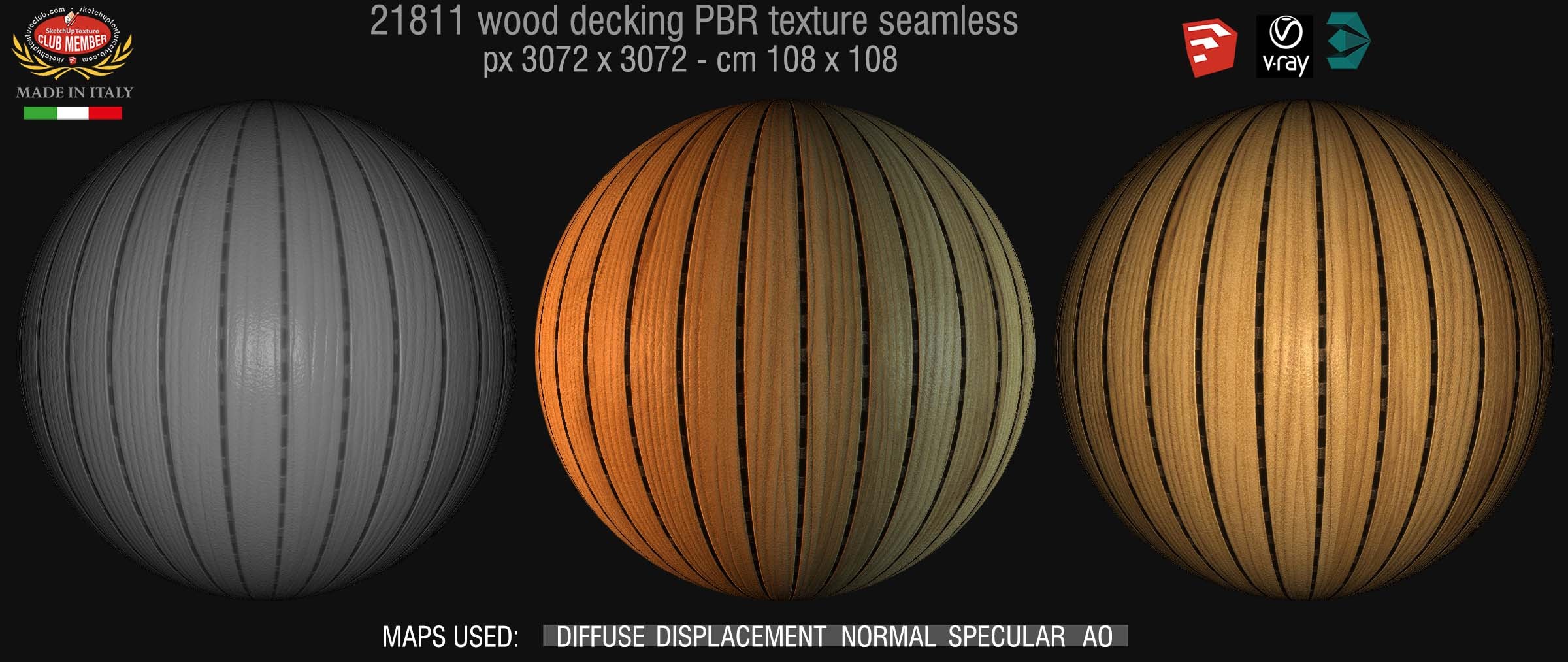 21811 wood decking PBR texture seamless DEMO