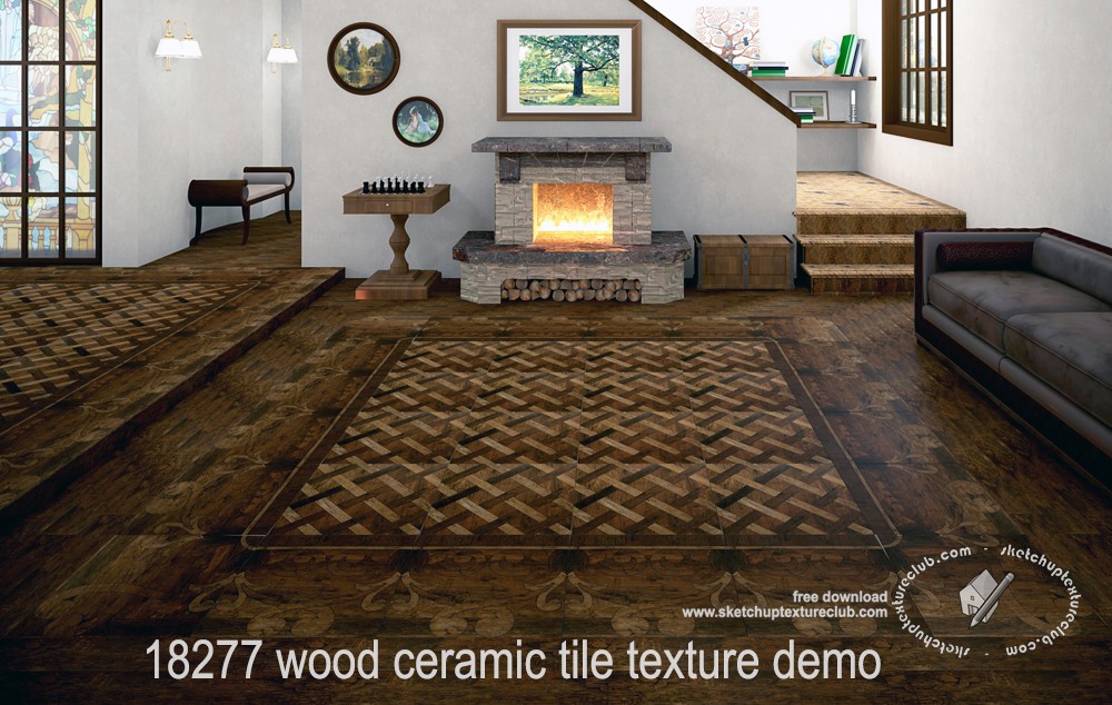 18277 wood ceramic tile texture demo