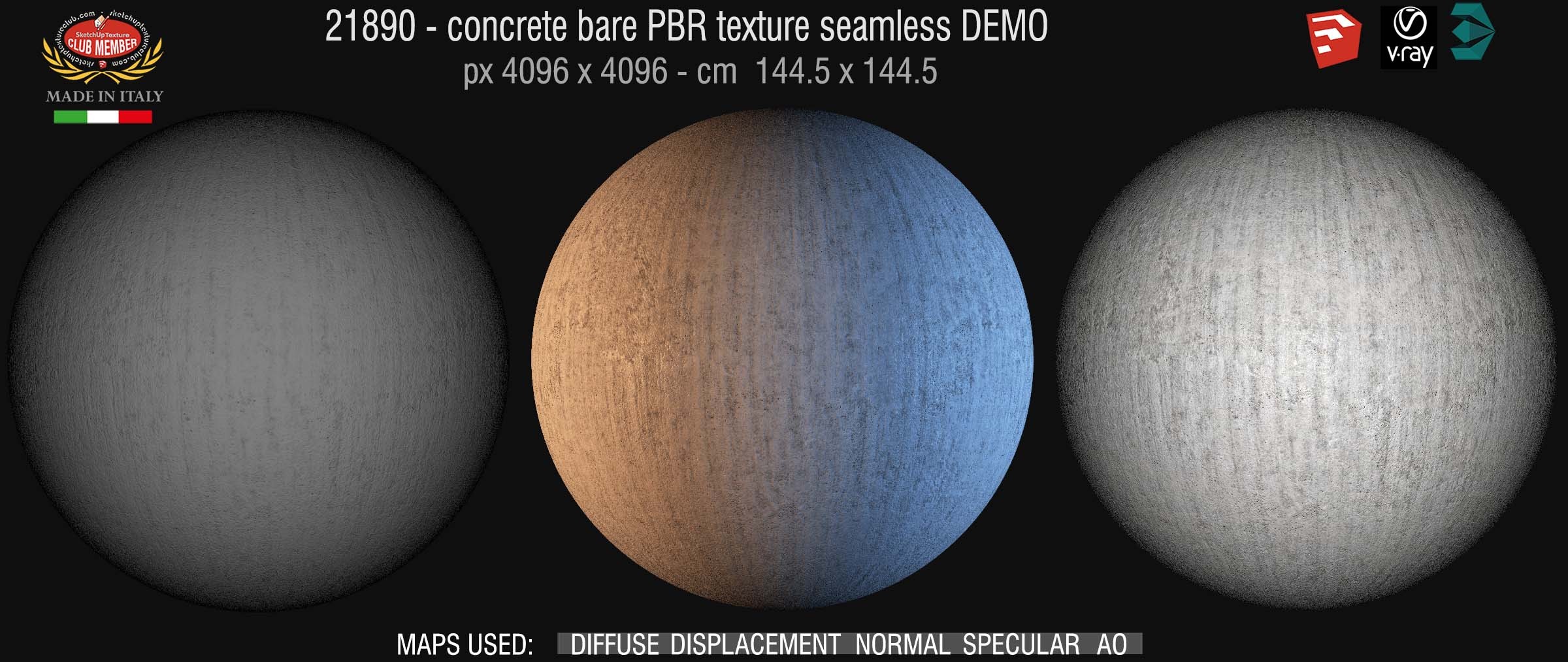 21890 concrete bare PBR texture seamless DEMO