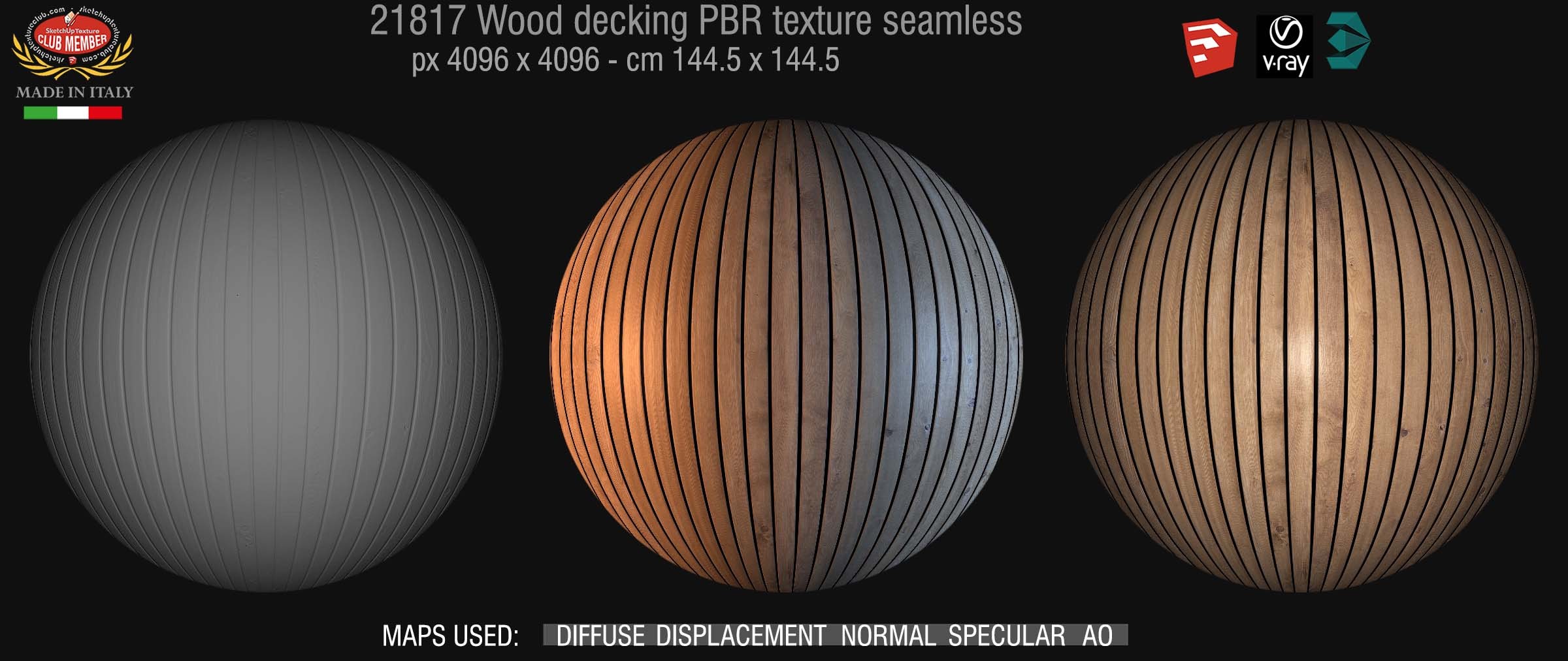 21817 wood decking PBR texture seamless DEMO