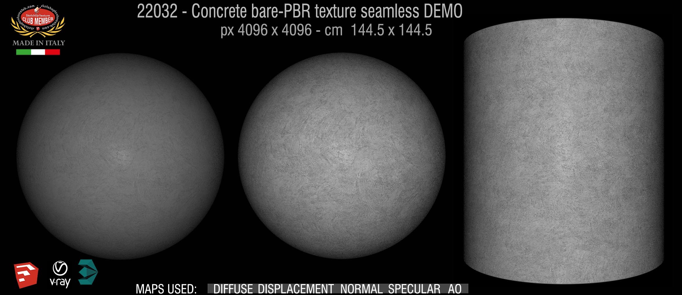 22032 Concrete bare-PBR texture seamless DEMO