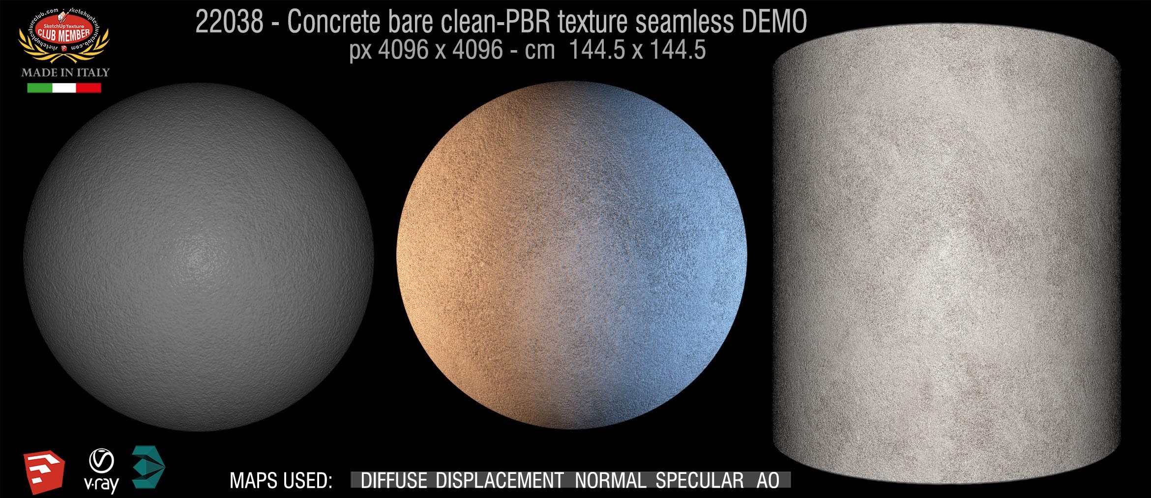 22038 Concrete bare-PBR texture seamless DEMO