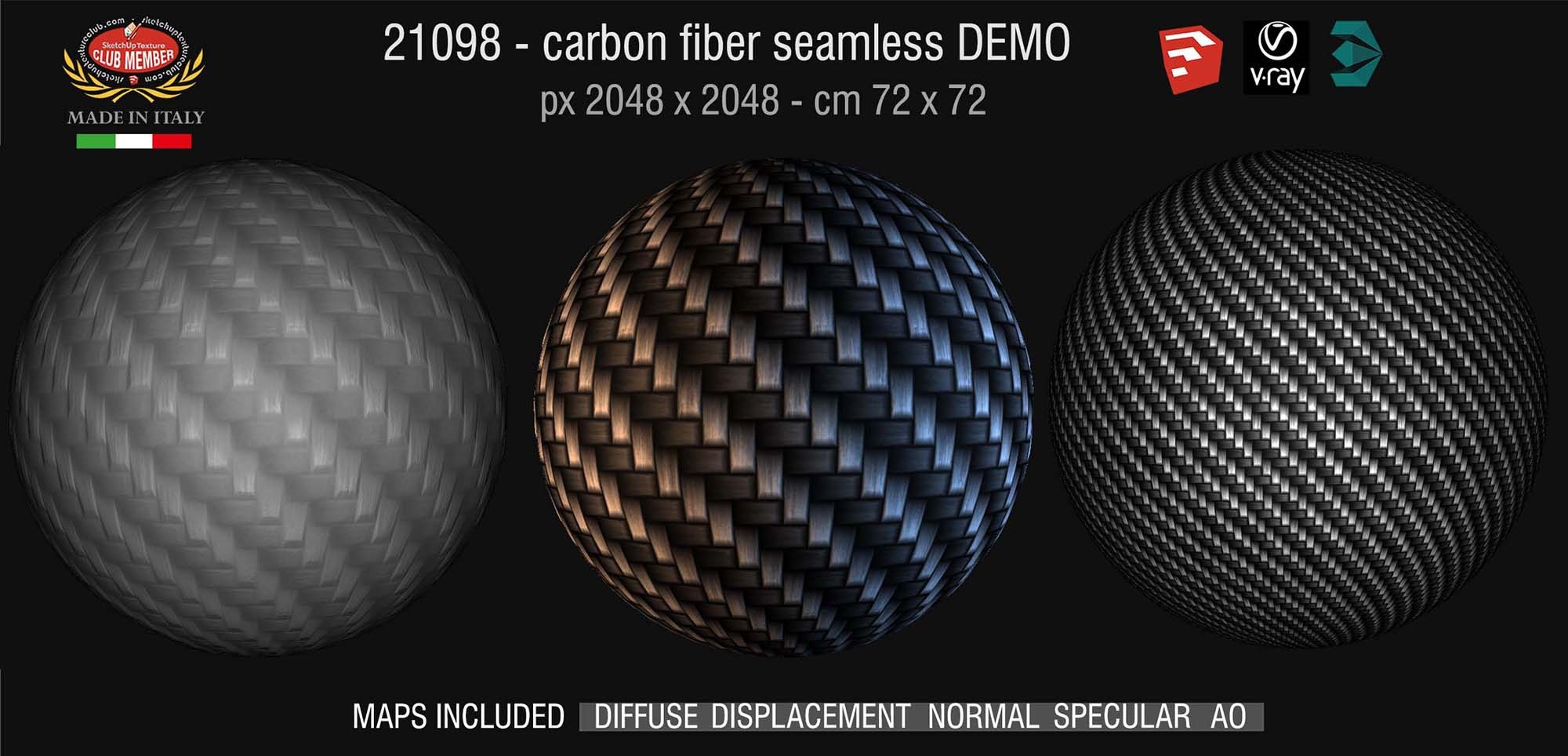21098 Carbon fiber PBR texture seamless DEMO