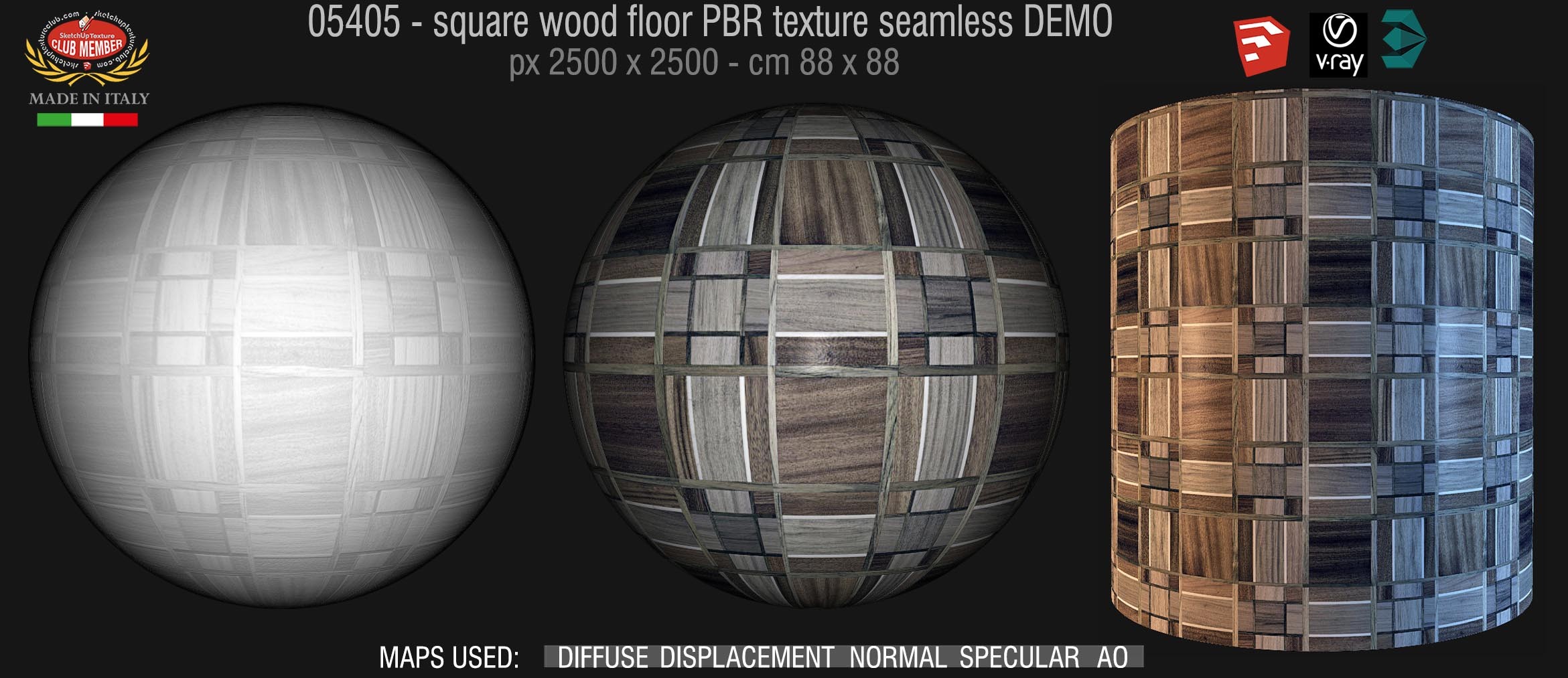 05405 square wood floor PBR texture seamless DEMO