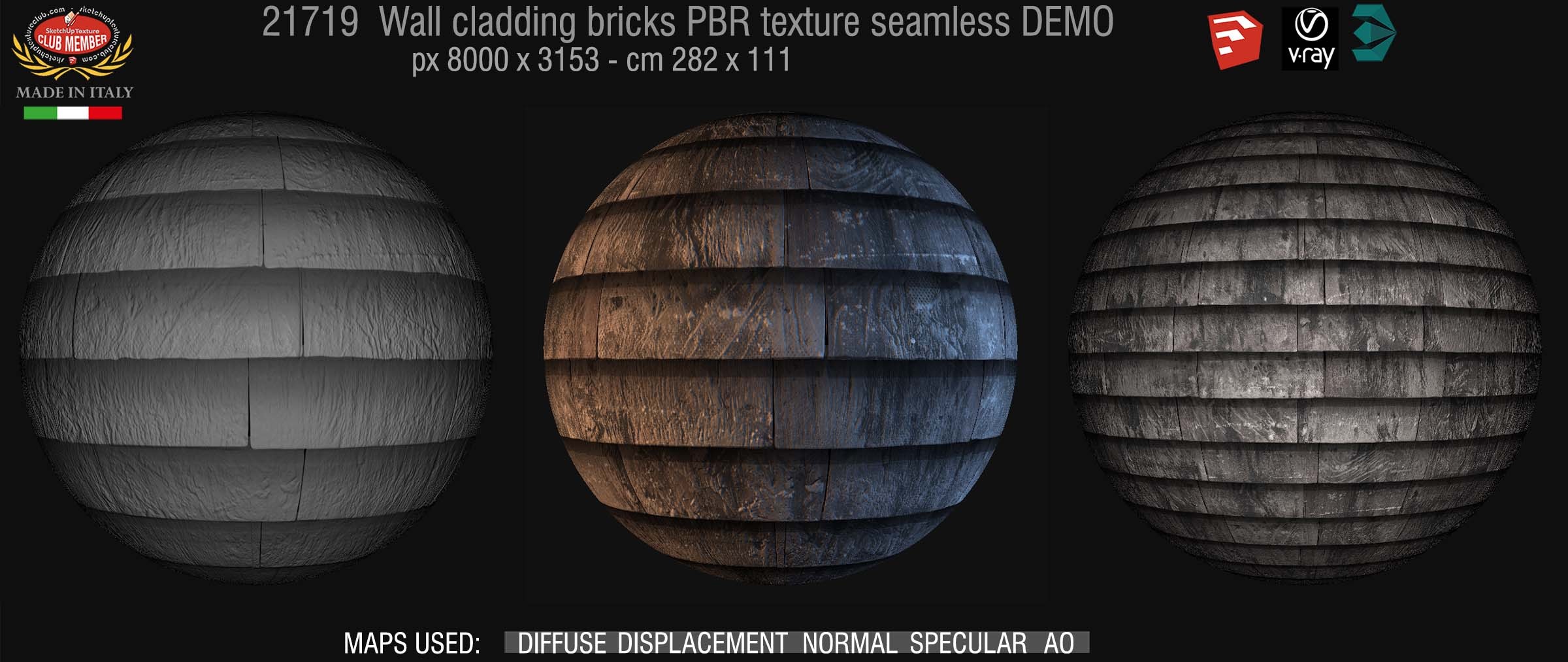 21719 wall cladding bricks PBR texture seamless DEMO