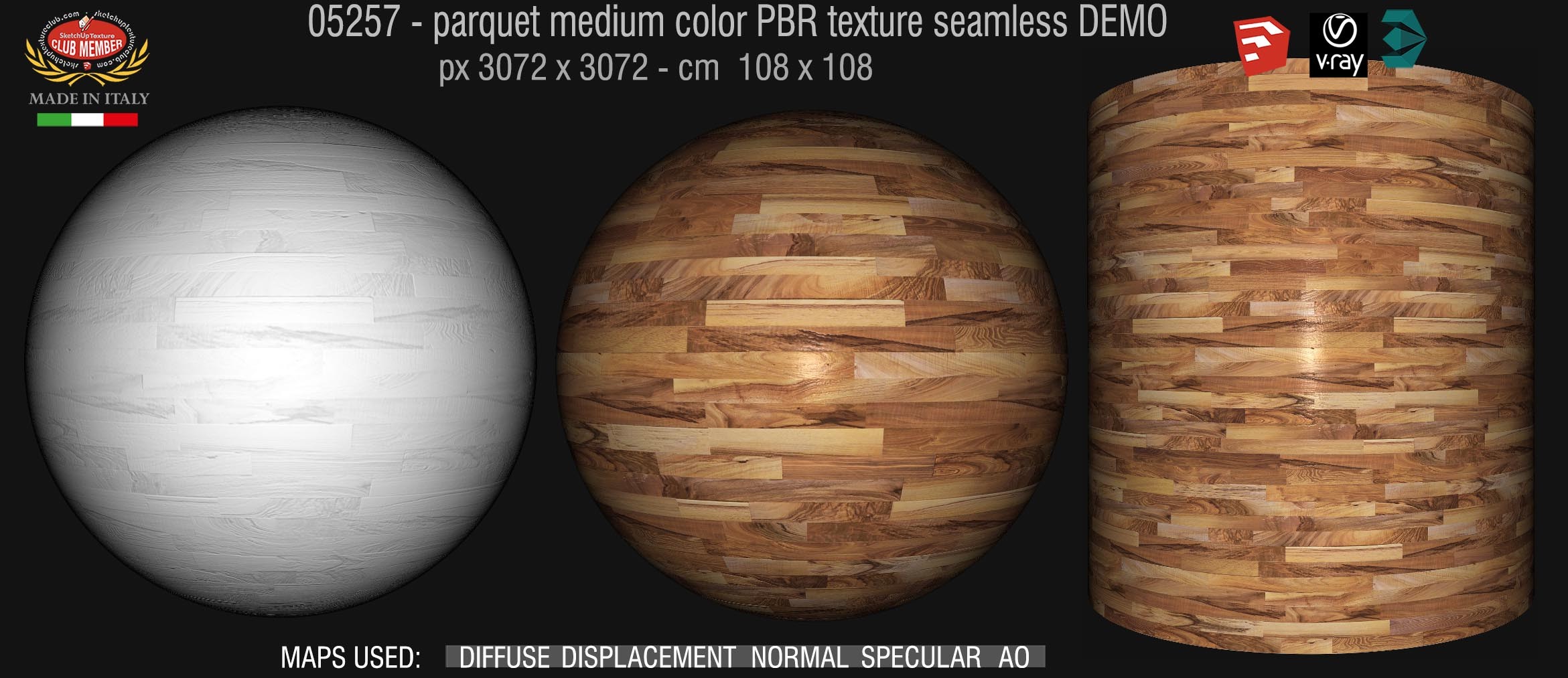 05257 parquet medium color PBR texture seamless DEMO