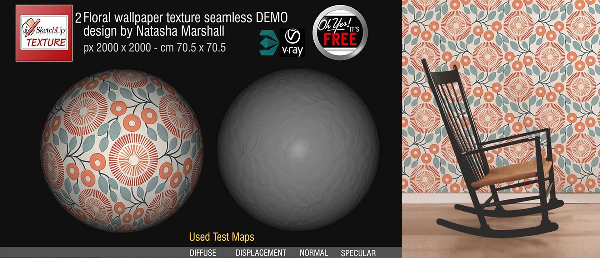 21436 Wallpaper PBR texture seamless DEMO