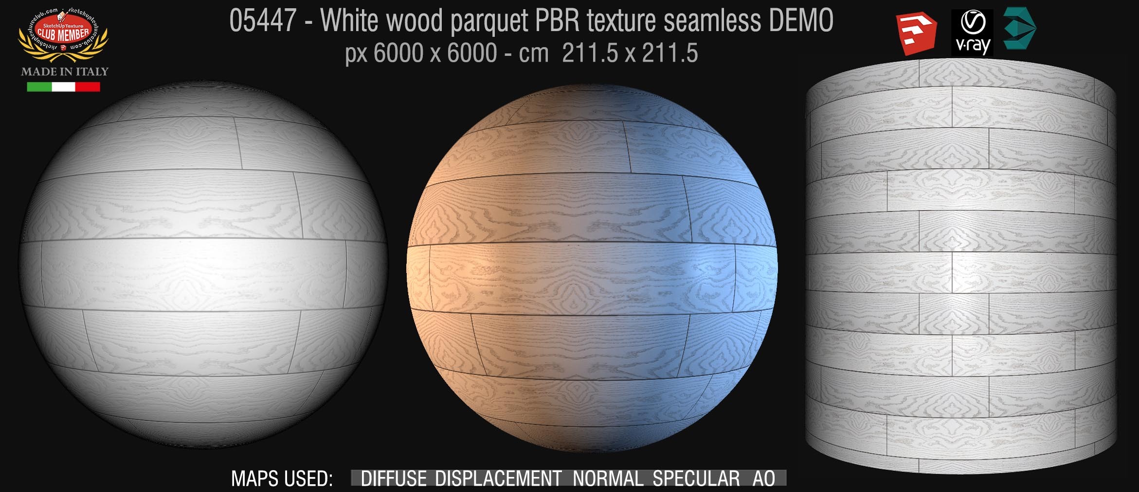 05447 white parquet PBR texture seamless DEMO